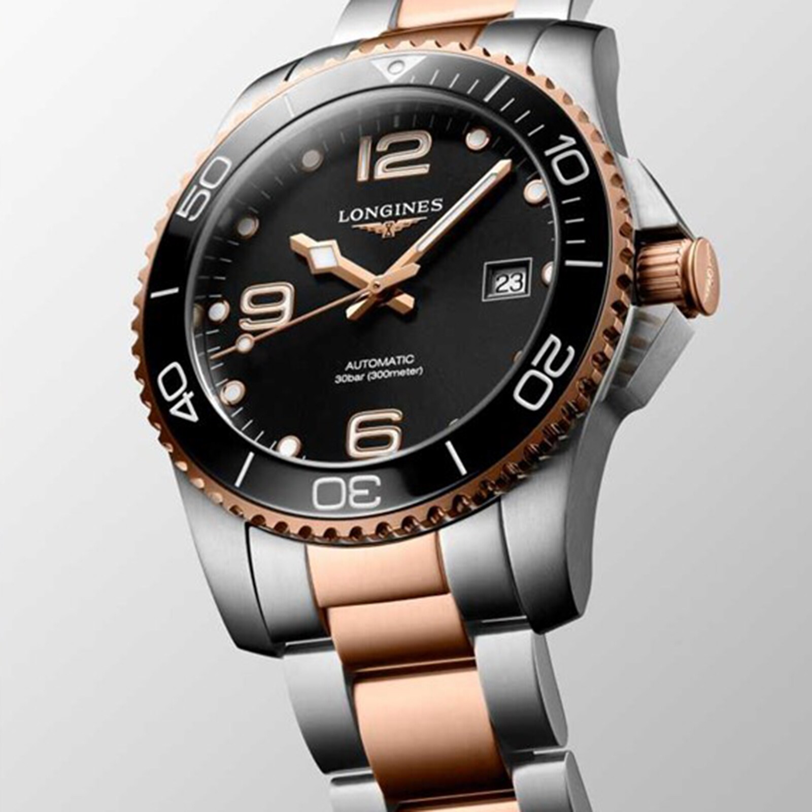 Longines HydroConquest Automatic Black Watch - 41mm PVD - 300M Water Resistant - Image 3