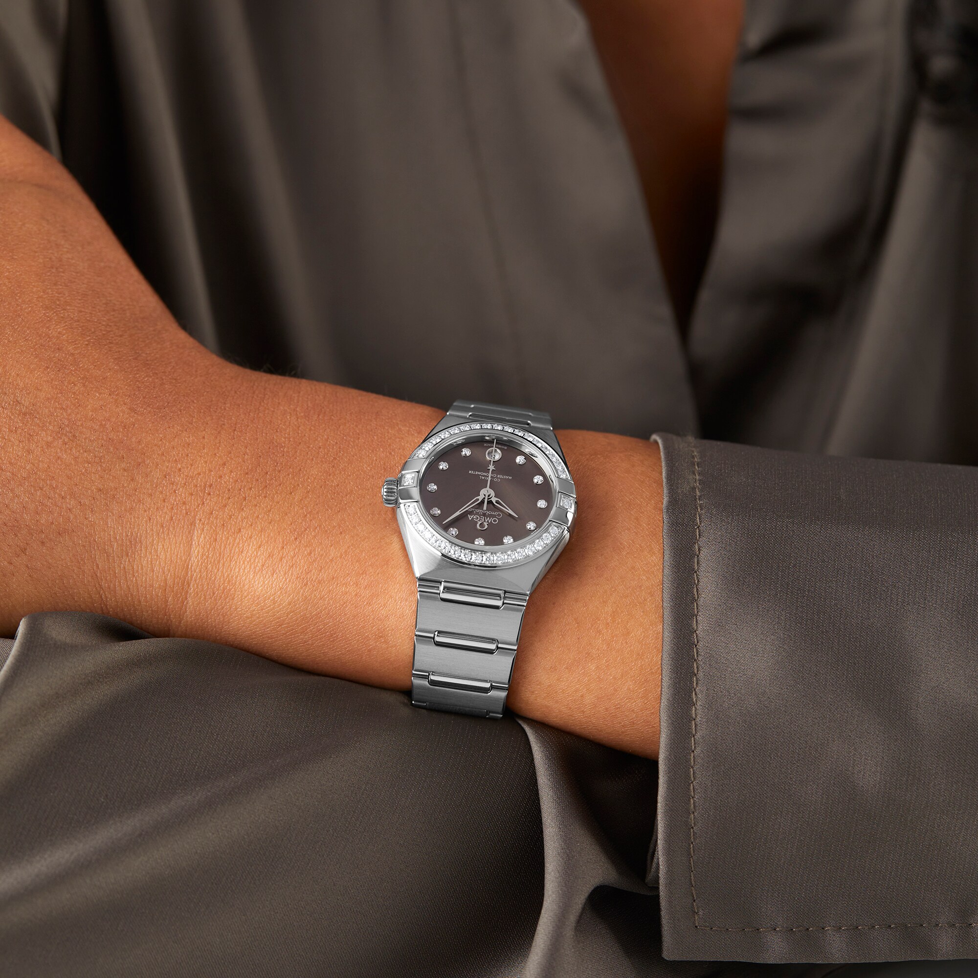 Omega Constellation Automatic Grey Dial | 29mm Stainless Steel | Diamond Dots - Image 3