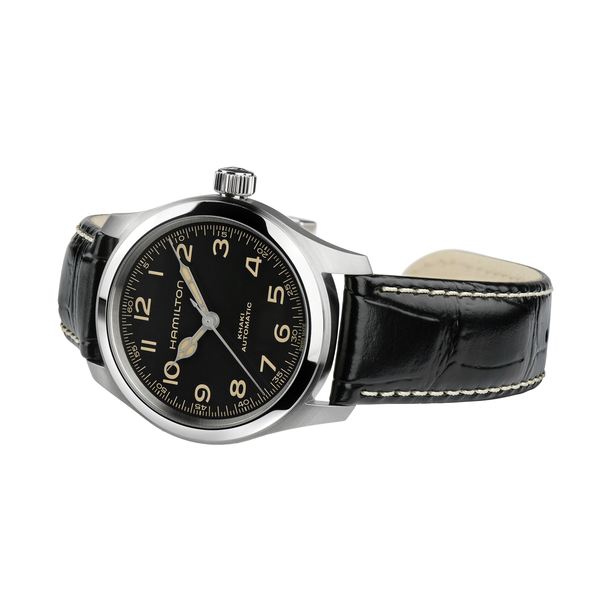 Hamilton Khaki Field Automatic 38mm - Black Dial Stainless Steel Watch - Image 3