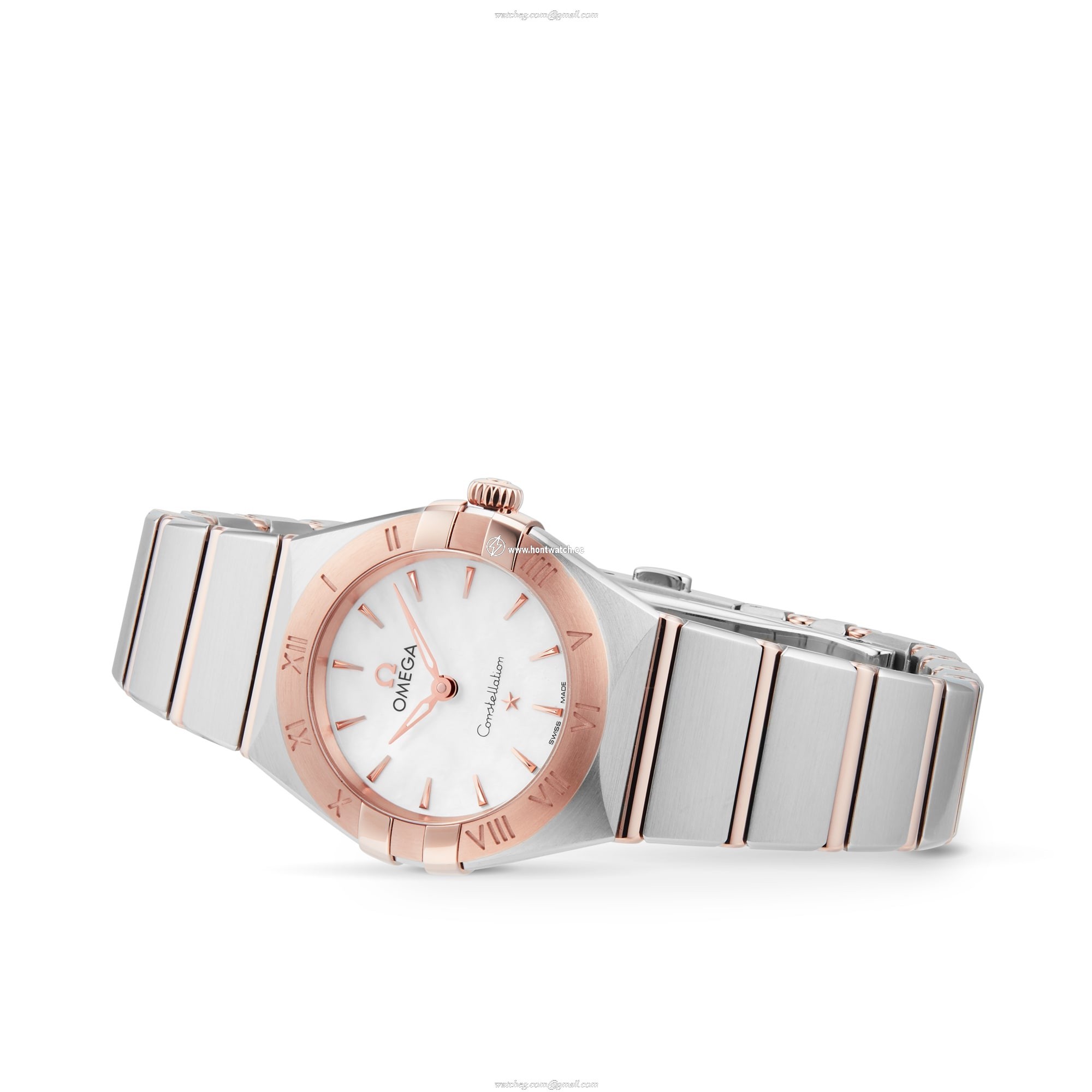 Omega Constellation Replica - 25mm White Dial - Stainless Steel & Rose Gold - Image 2