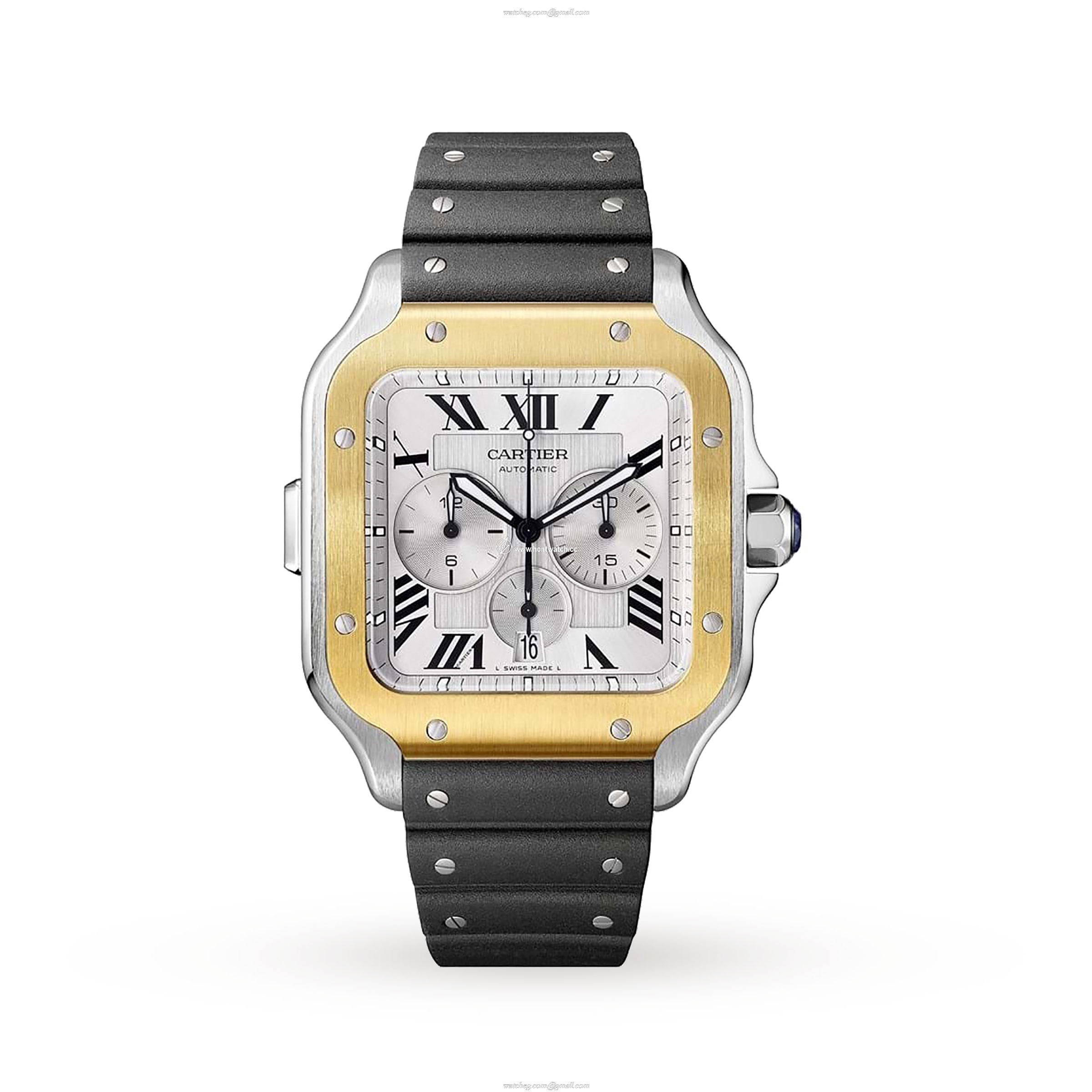 Cartier Santos de Cartier W2SA0008 - 43mm Steel & Yellow Gold Automatic Watch - Image 2