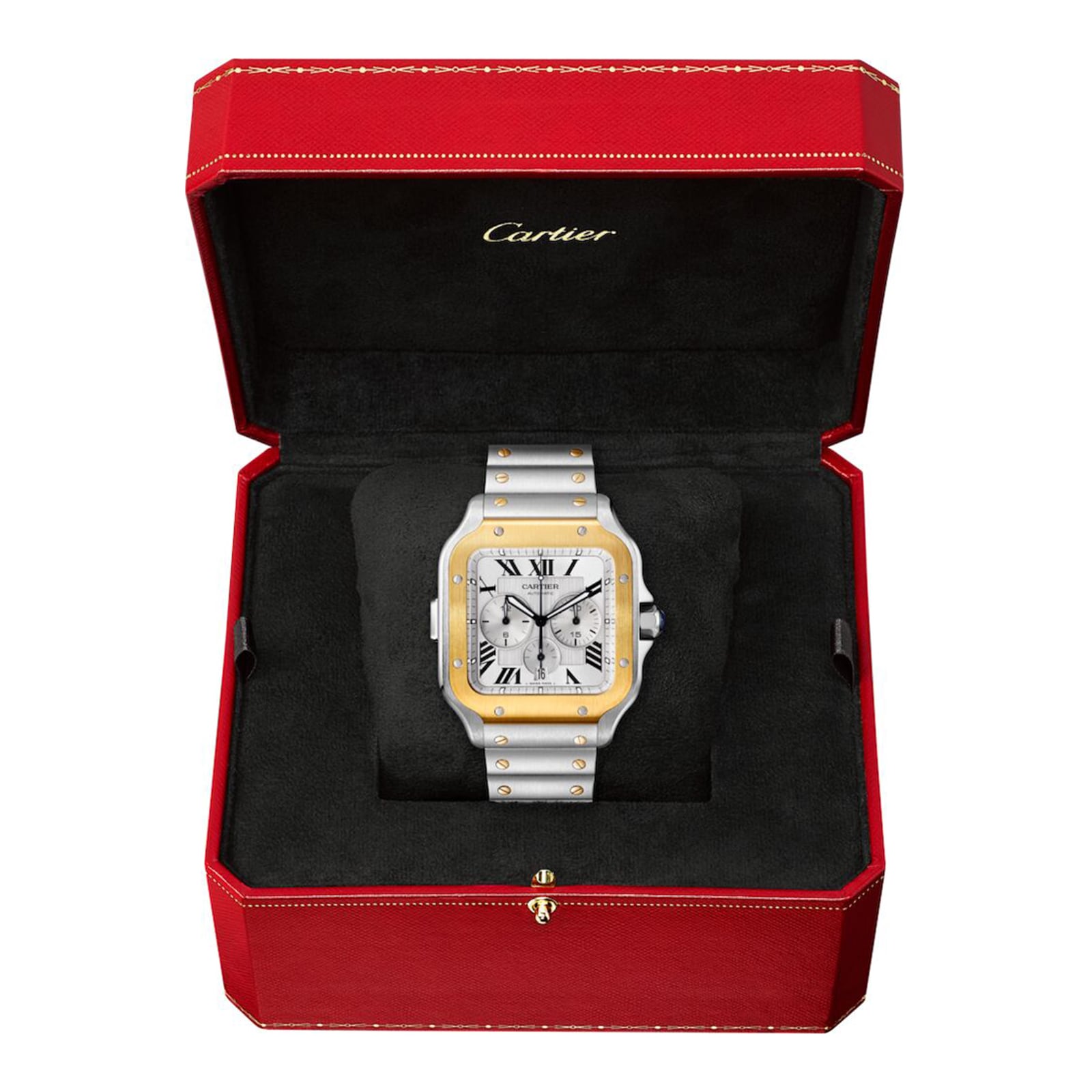 Cartier Santos de Cartier W2SA0008 - 43mm Steel & Yellow Gold Automatic Watch - Image 3