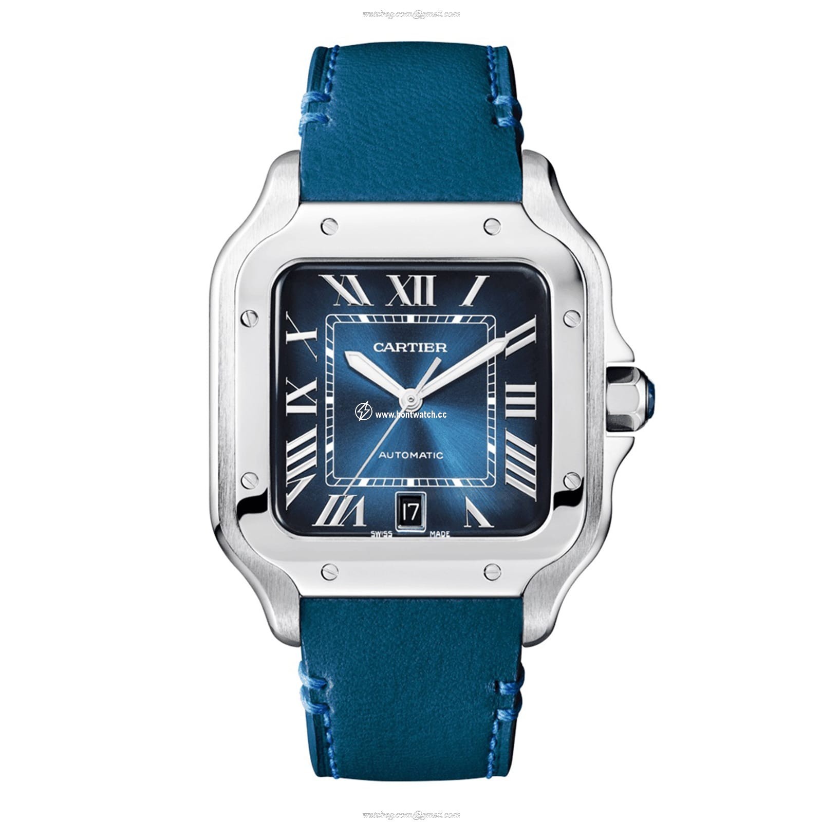 Cartier Santos de Cartier WSSA0030 - 40mm Steel Automatic Blue Watch - Image 2