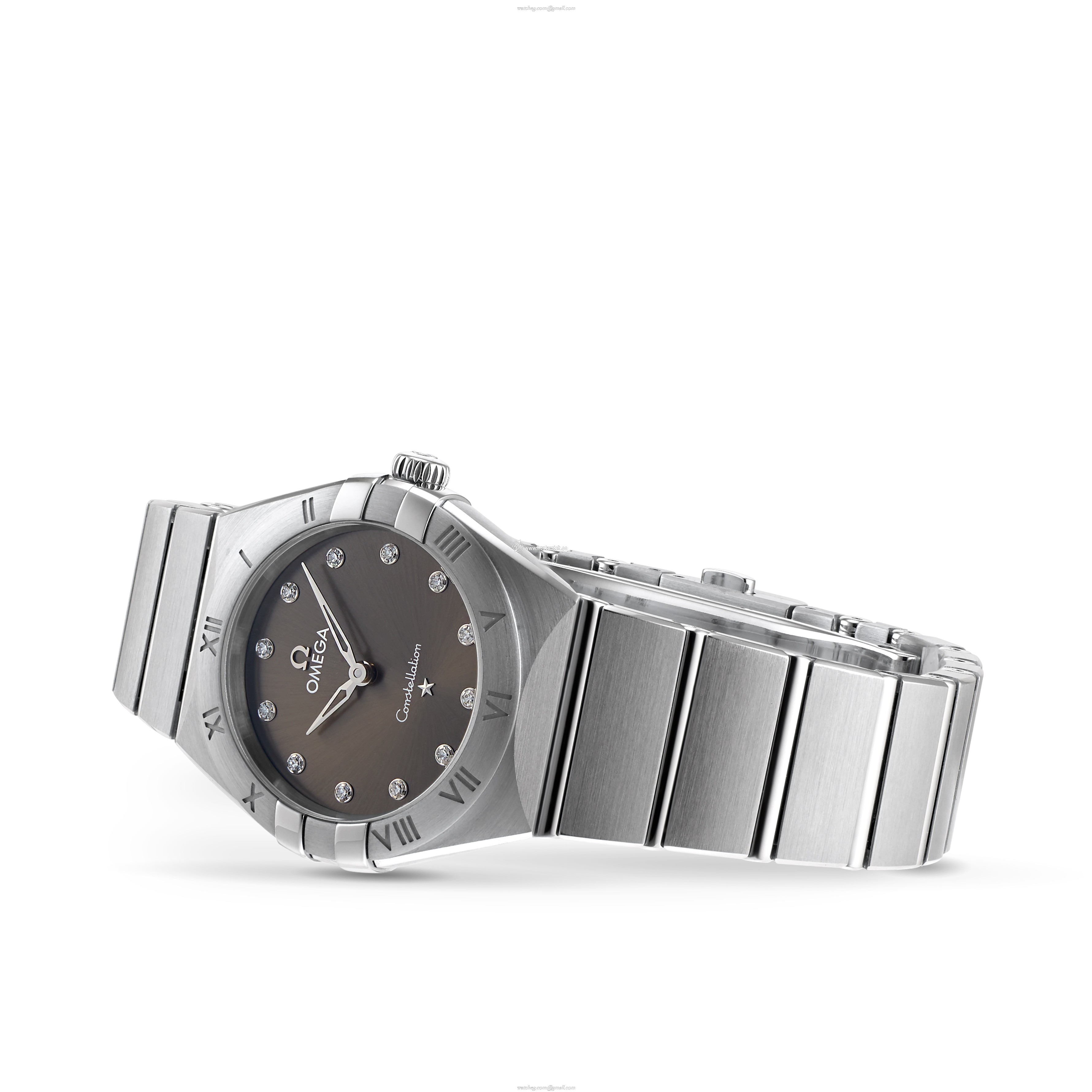 Omega Constellation Grey Dial Diamond Watch | Stainless Steel Quartz - Image 2