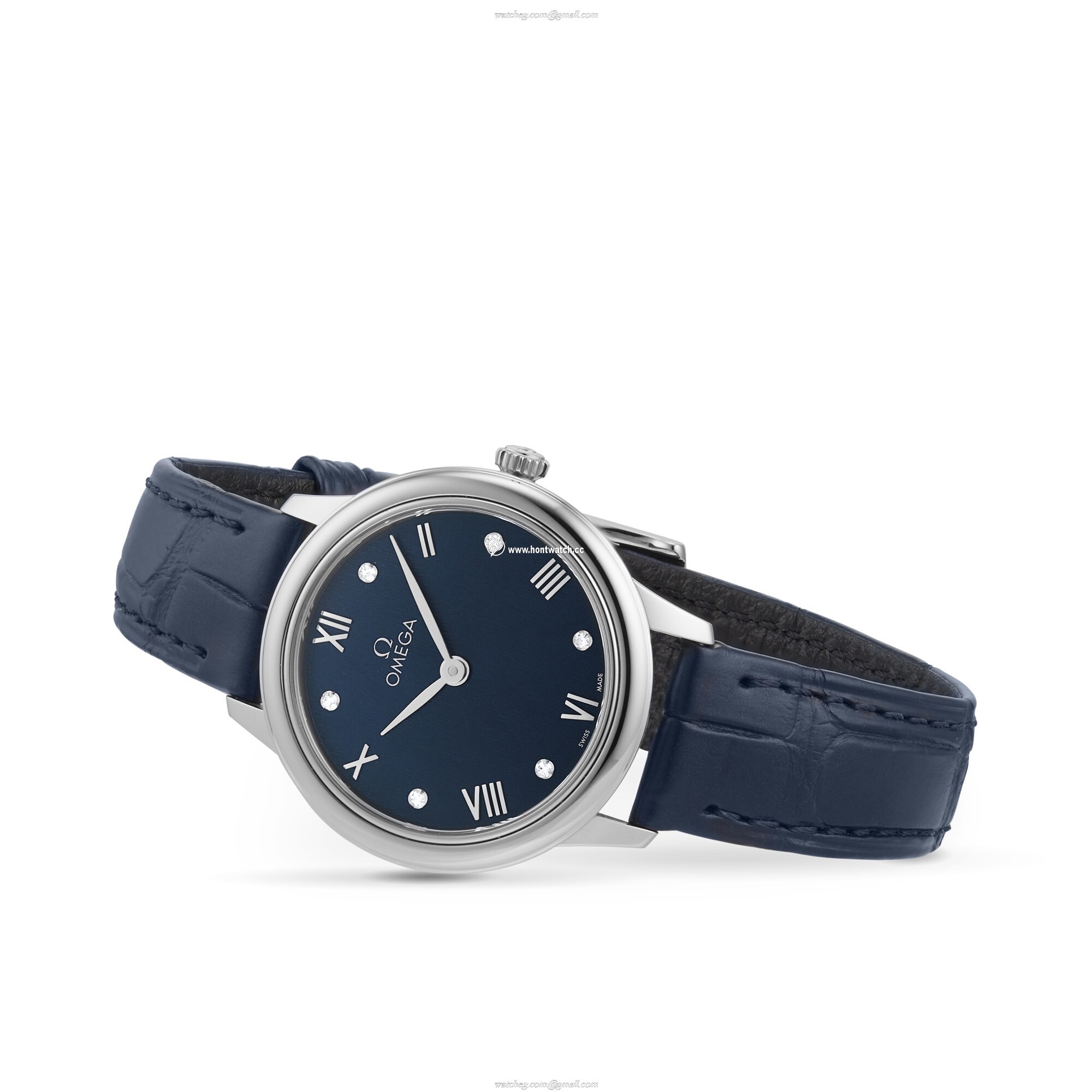 Omega Deville Prestige Replica | Stainless Steel Quartz Watch | Blue Dial 27.5mm - Image 2
