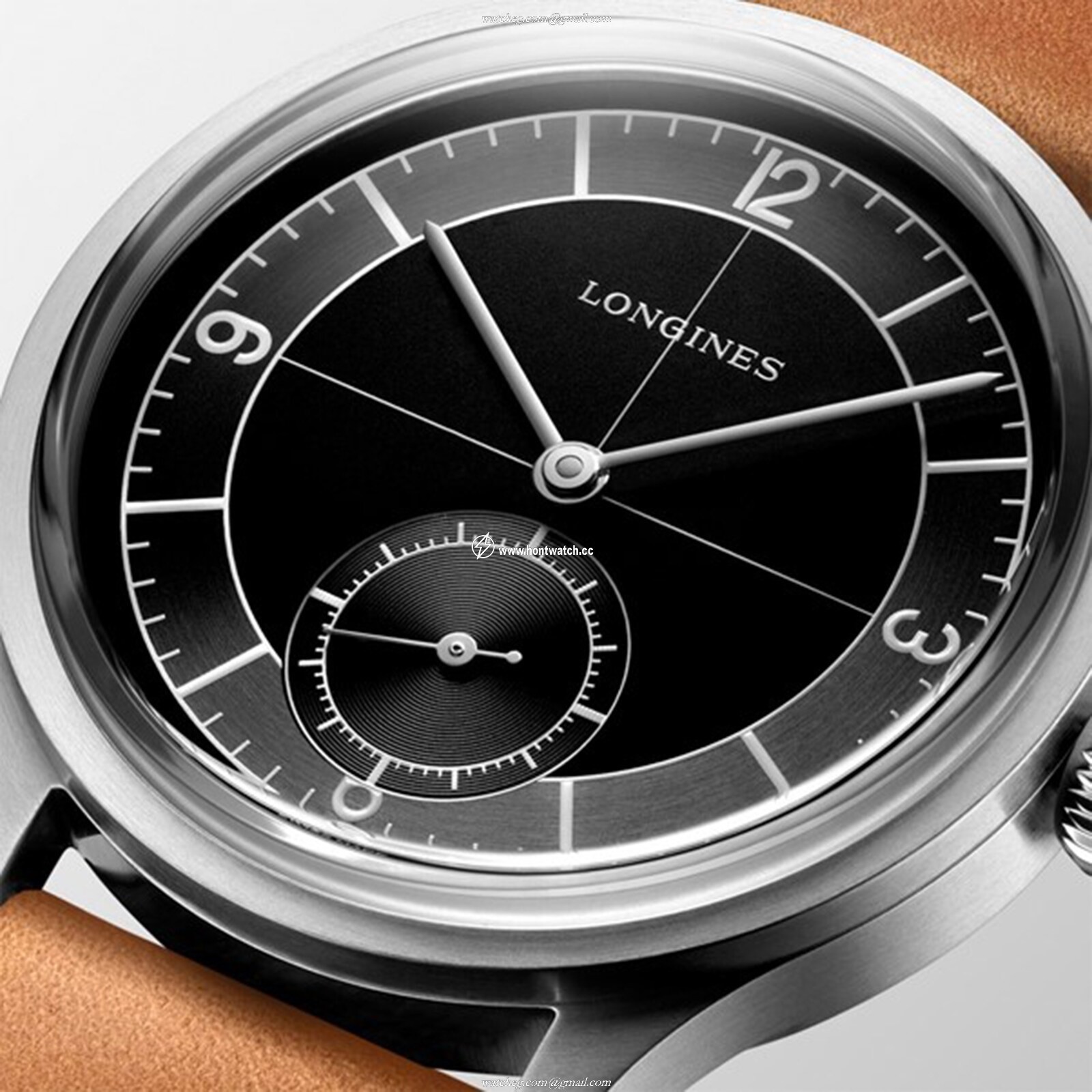 Longines Heritage L28284532 Automatic Watch - 38.5mm Stainless Steel - Black Dial - Image 2