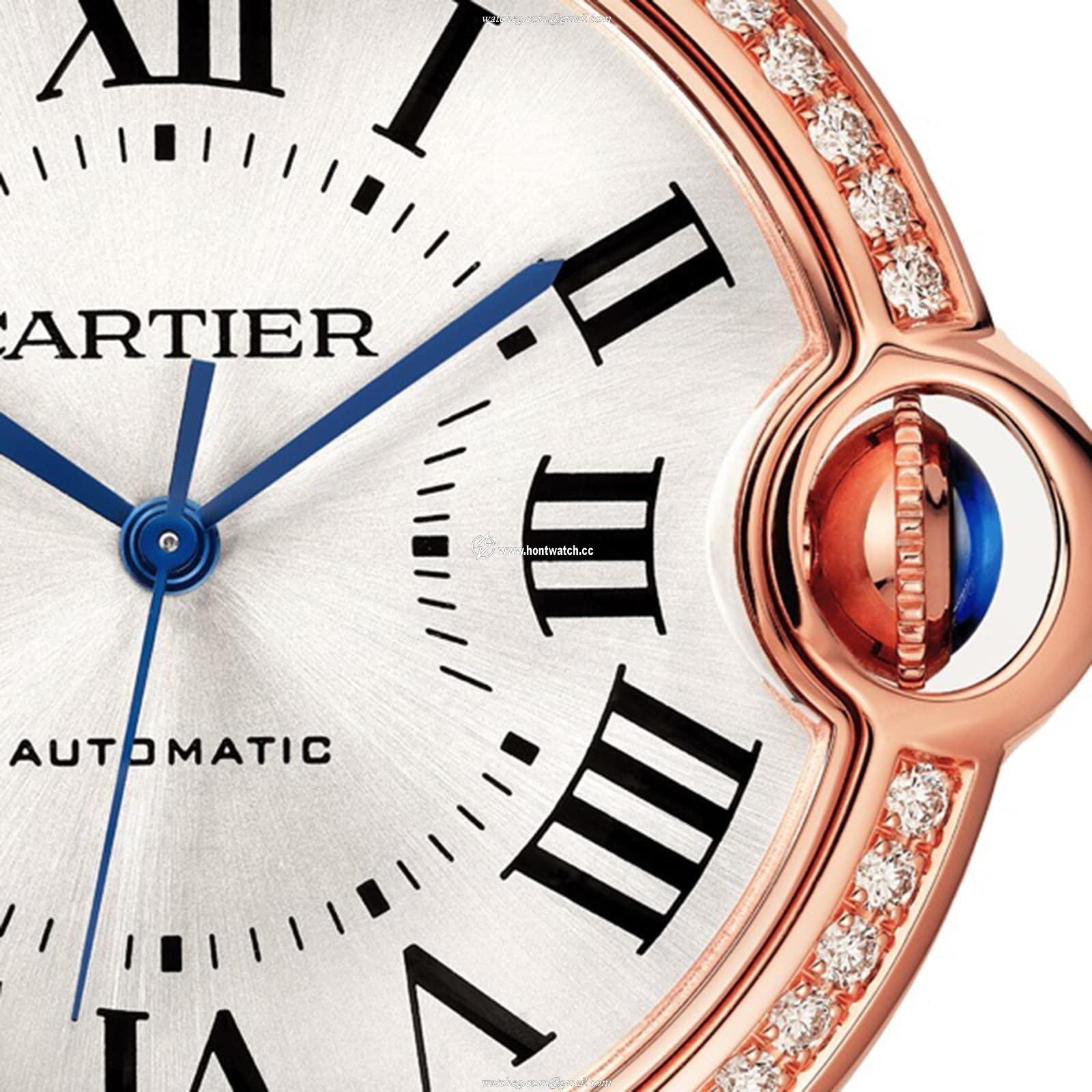 Cartier Ballon Bleu 36mm Rose Gold Automatic Watch - Silver Dial | WJBB0064 - Image 2