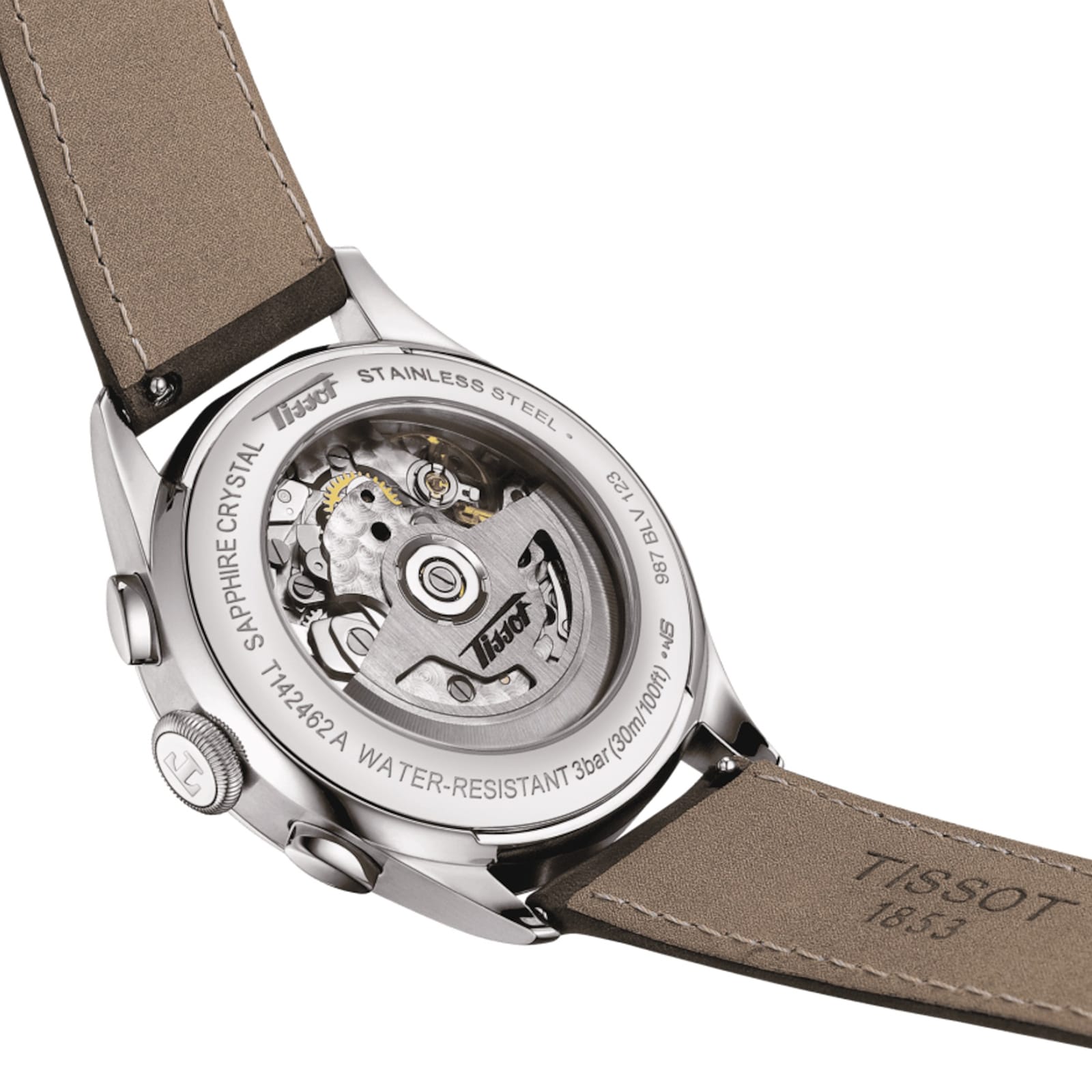 Tissot T-Heritage Automatic Watch - Silver Dial - 42mm Stainless Steel & Rose Gold - Image 4