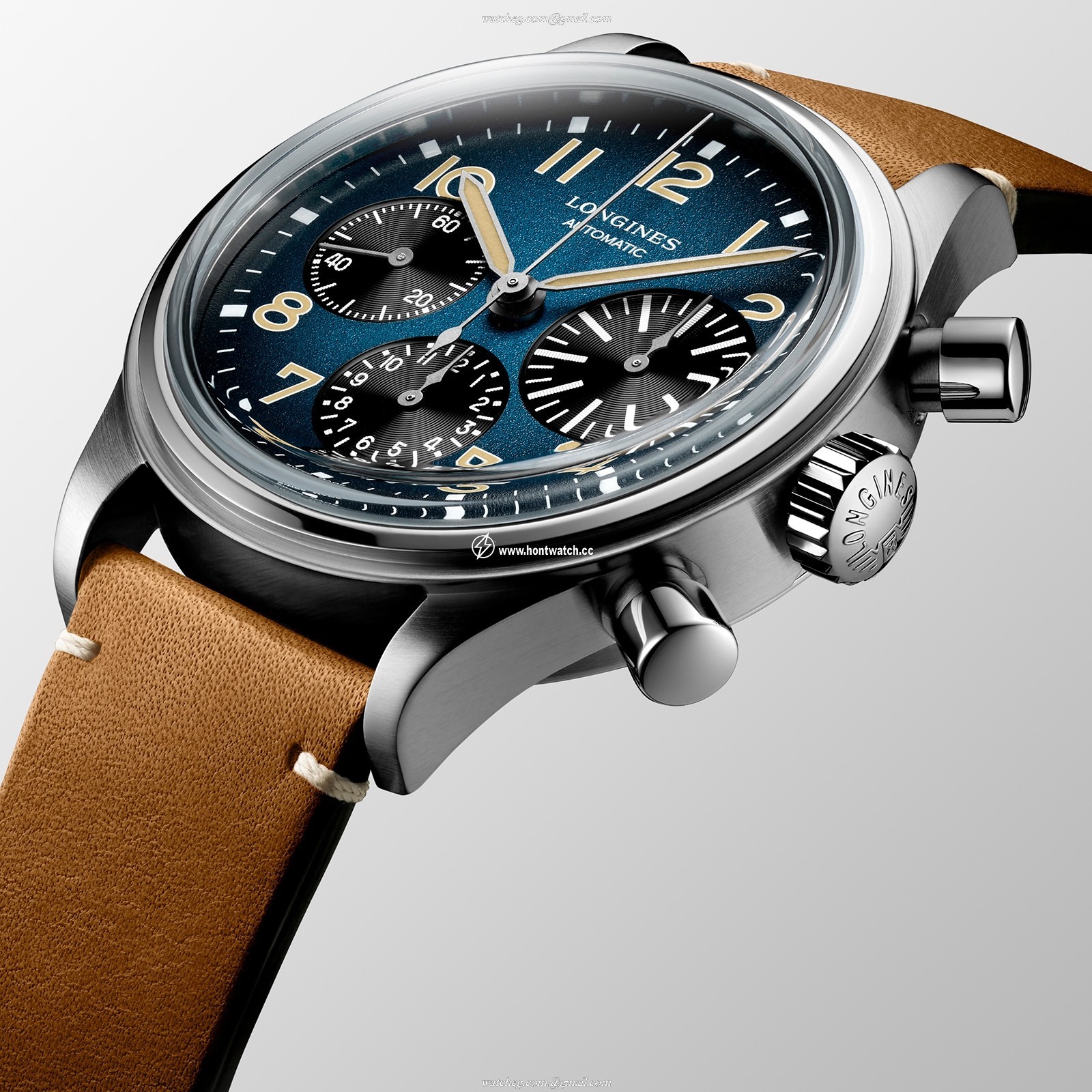 Longines Avigation BigEye L28161932 | 41mm Titanium Automatic Blue Watch - Image 2