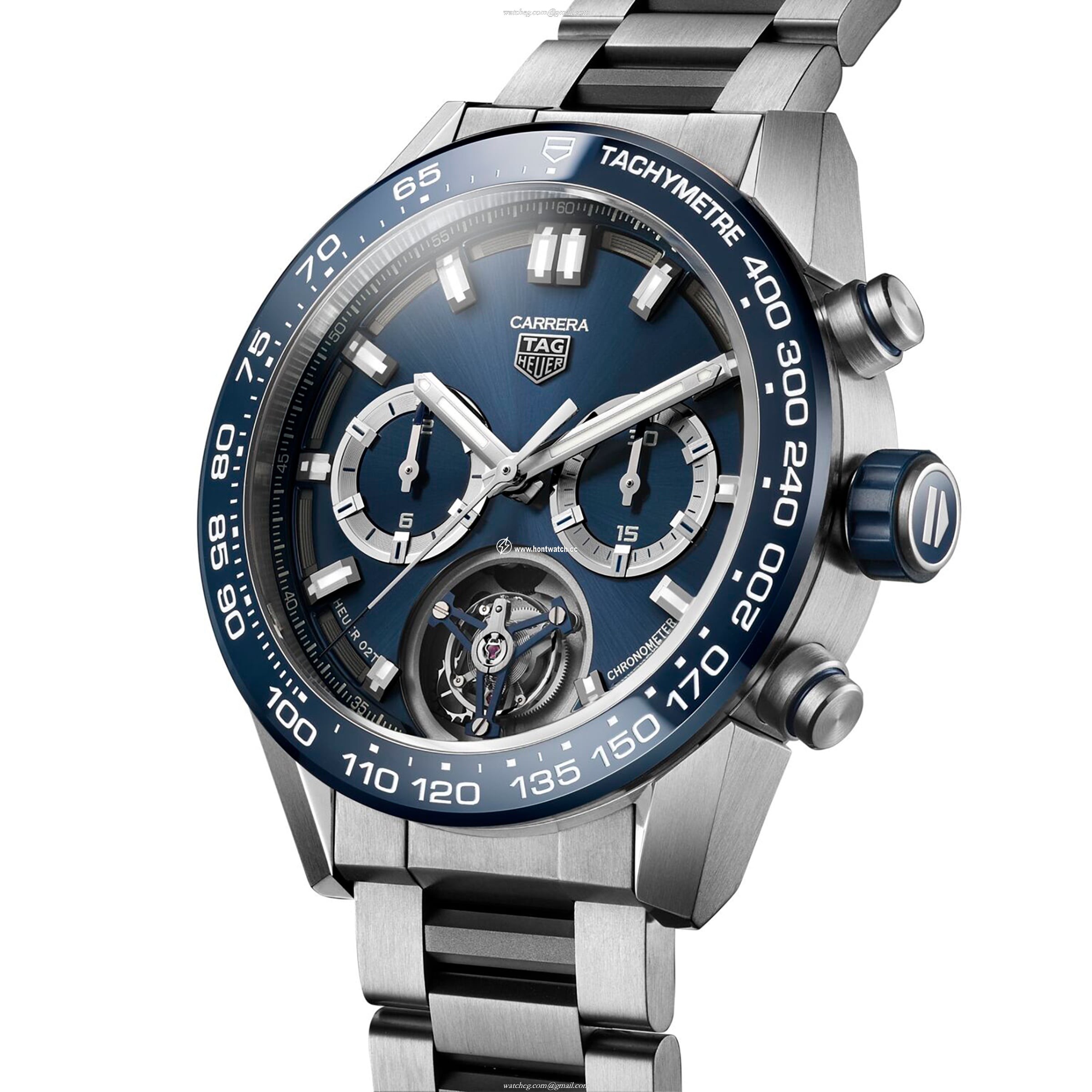 TAG Heuer Carrera Automatic Blue Dial Stainless Steel Watch - 45mm - Image 2