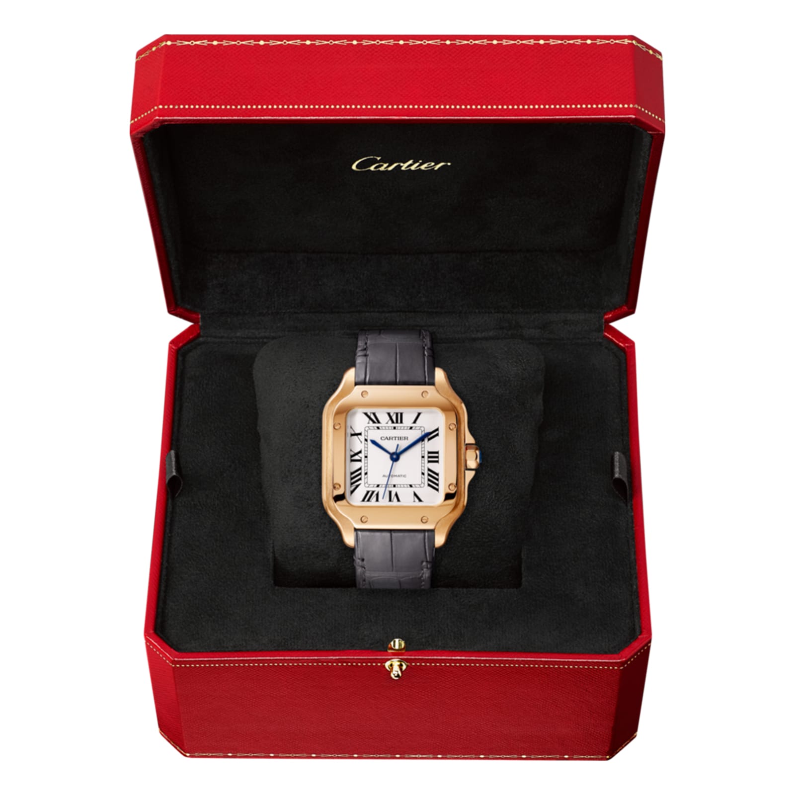 Cartier Santos de Cartier WGSA0028 - Rose Gold Automatic Watch | 35mm Silver Dial - Image 4