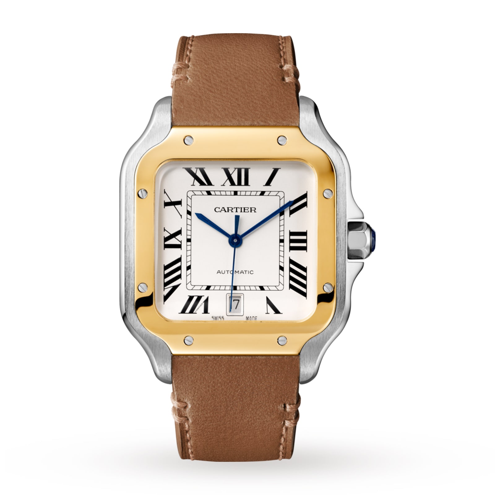 Cartier Santos de Cartier W2SA0009 - 40mm Steel & Gold Automatic Watch - Image 3