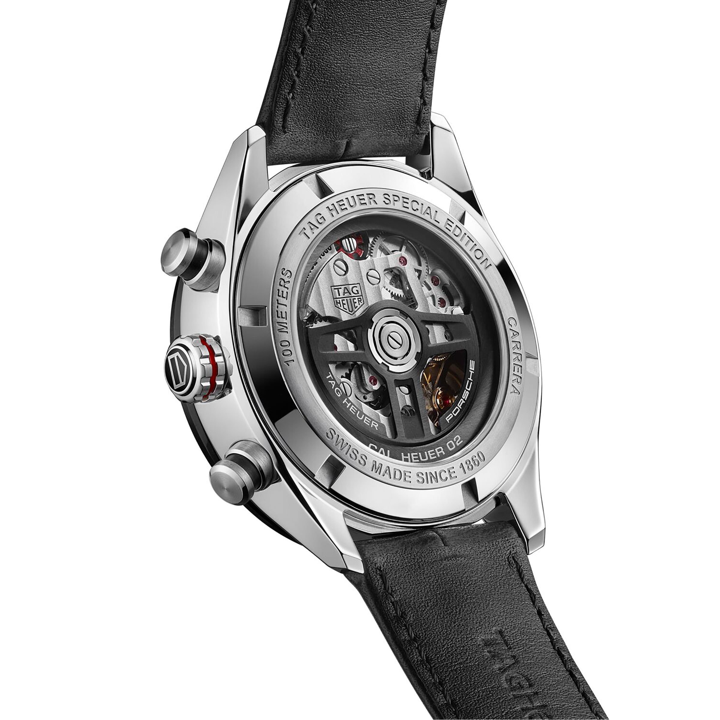 TAG Heuer Carrera Automatic Grey Watch - 44mm Stainless Steel & Leather - Image 4