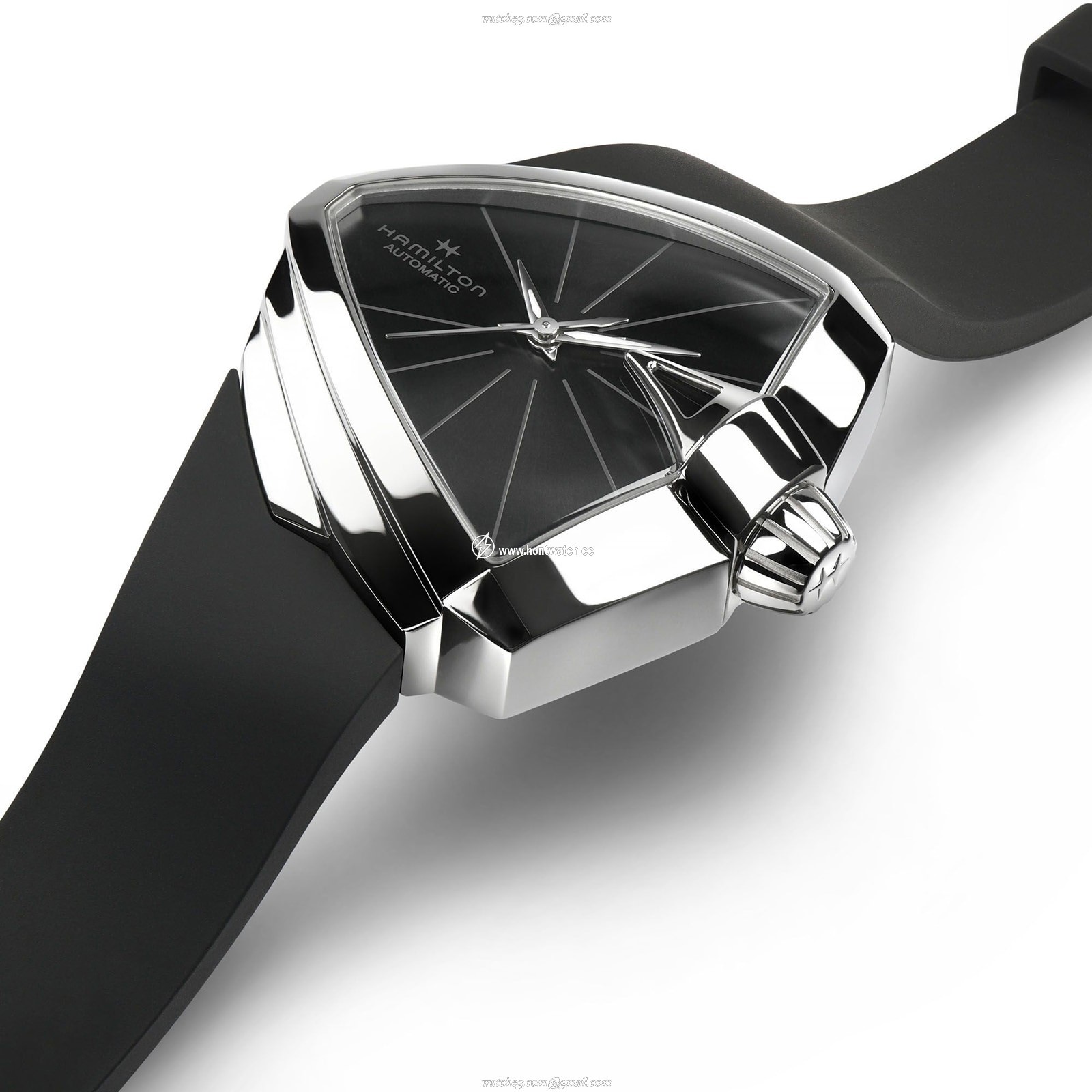 Hamilton Ventura H24105330 Automatic Watch - 38mm Stainless Steel - Black Dial - Image 2