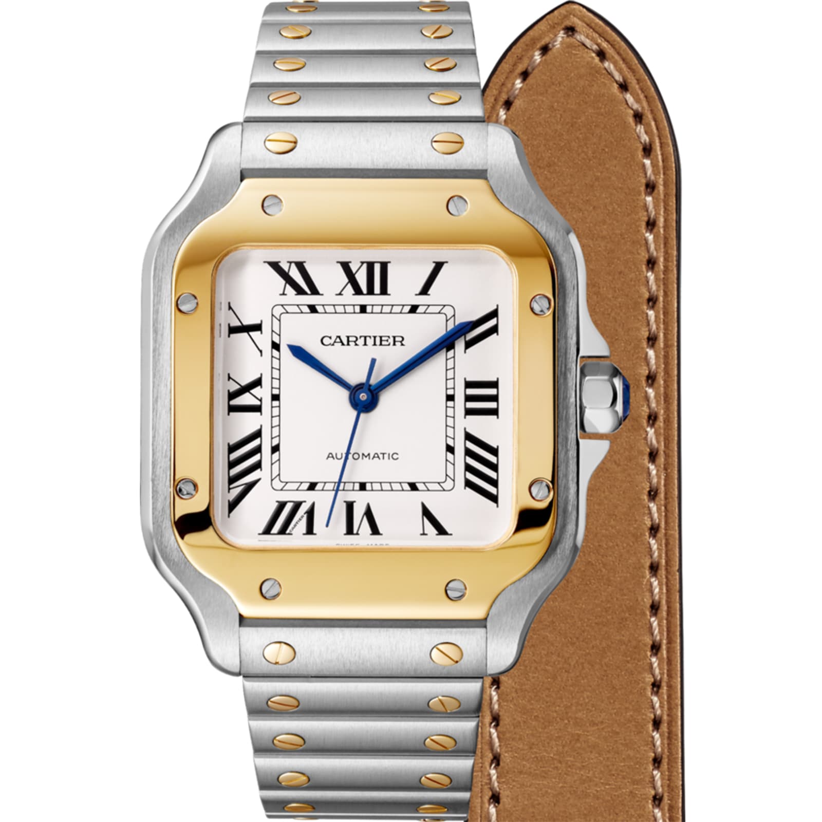Cartier Santos de Cartier W2SA0016 | 35mm Steel & Yellow Gold Automatic Watch - Image 3
