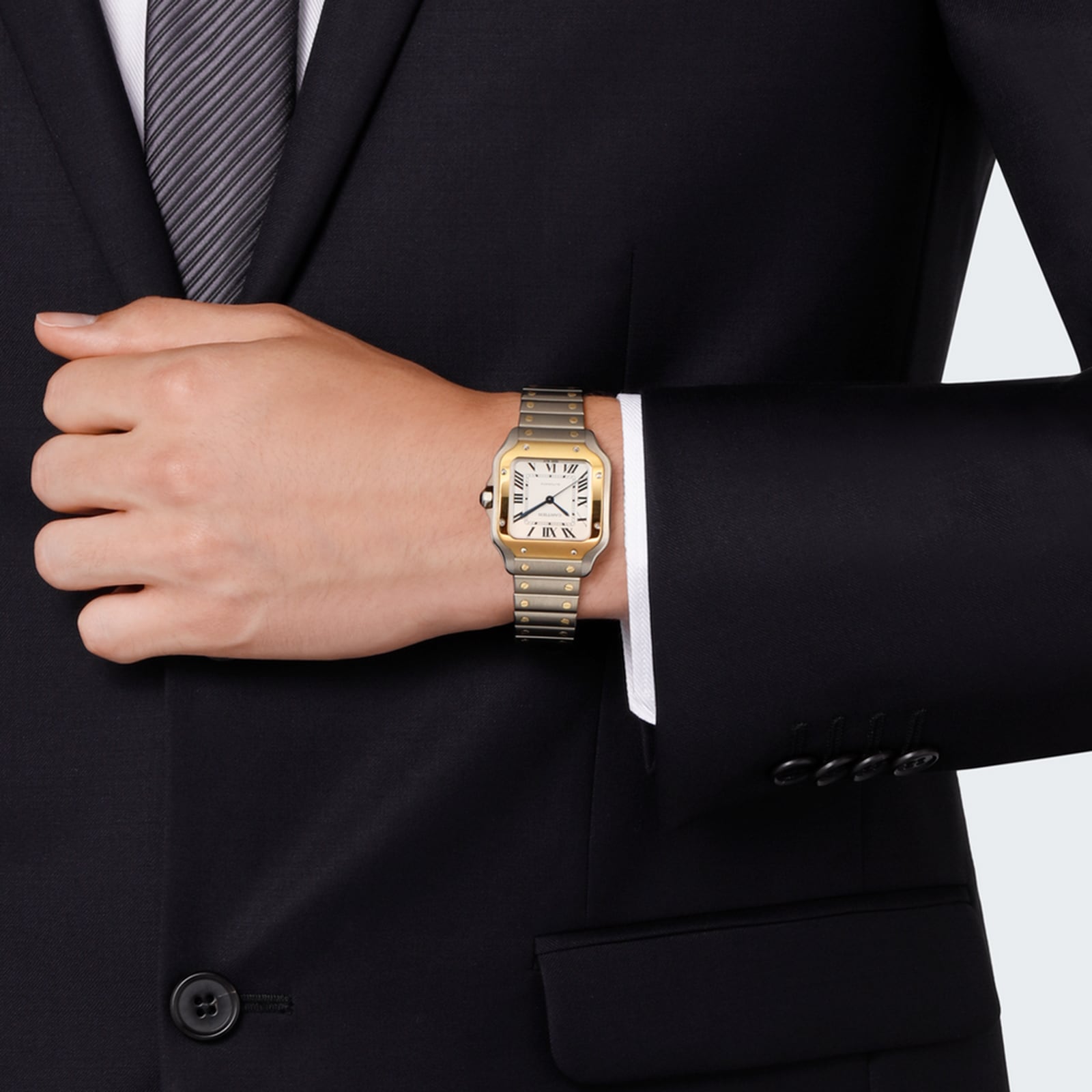 Cartier Santos de Cartier W2SA0016 | 35mm Steel & Yellow Gold Automatic Watch - Image 4