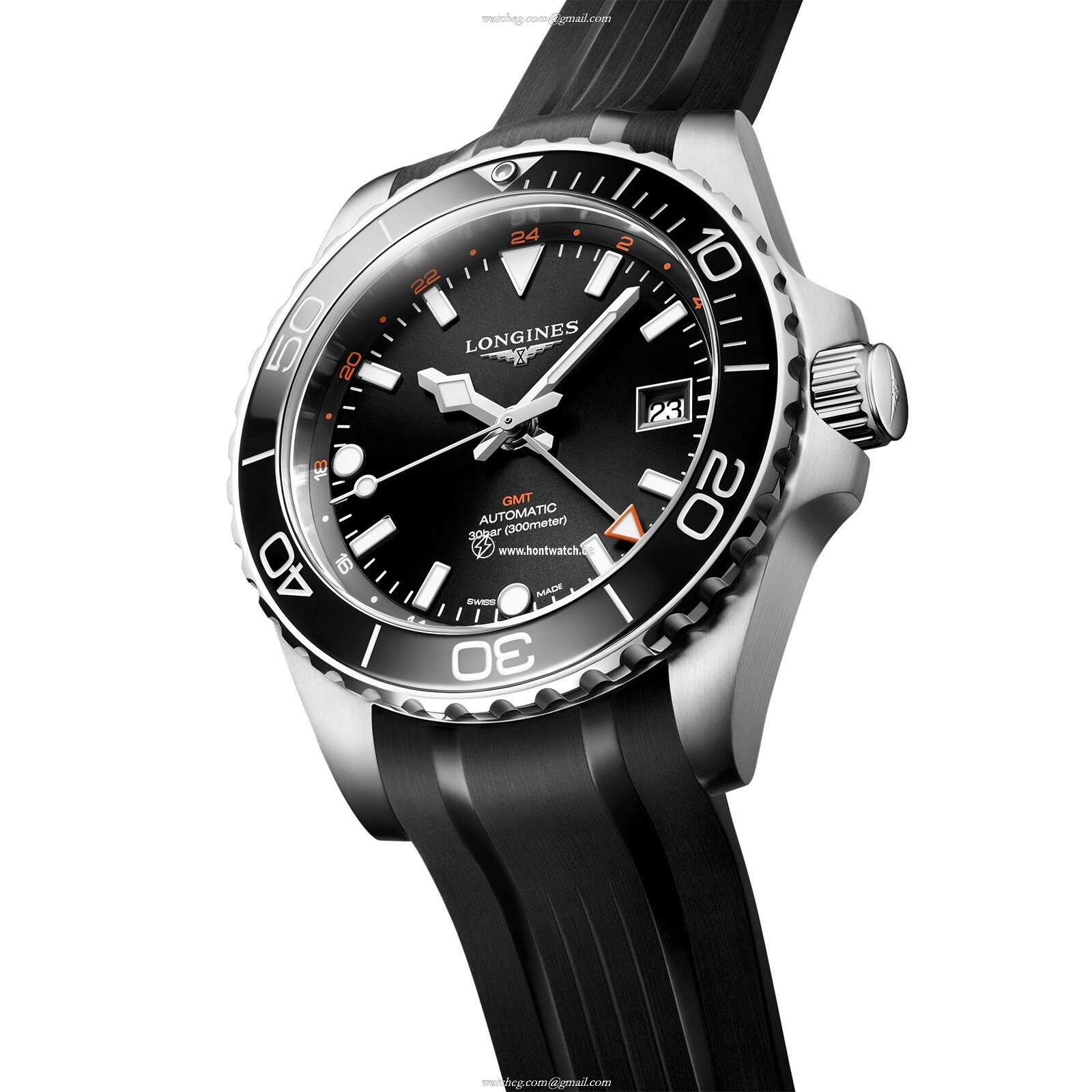 Longines HydroConquest L37904569 Automatic Watch - 41mm Black Dial - 300M Water Resistant - Image 2