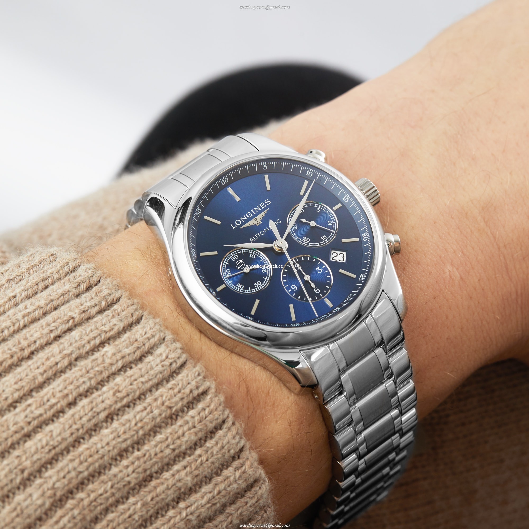Longines Master Collection Automatic Blue Dial Watch - 42mm Stainless Steel - Image 2