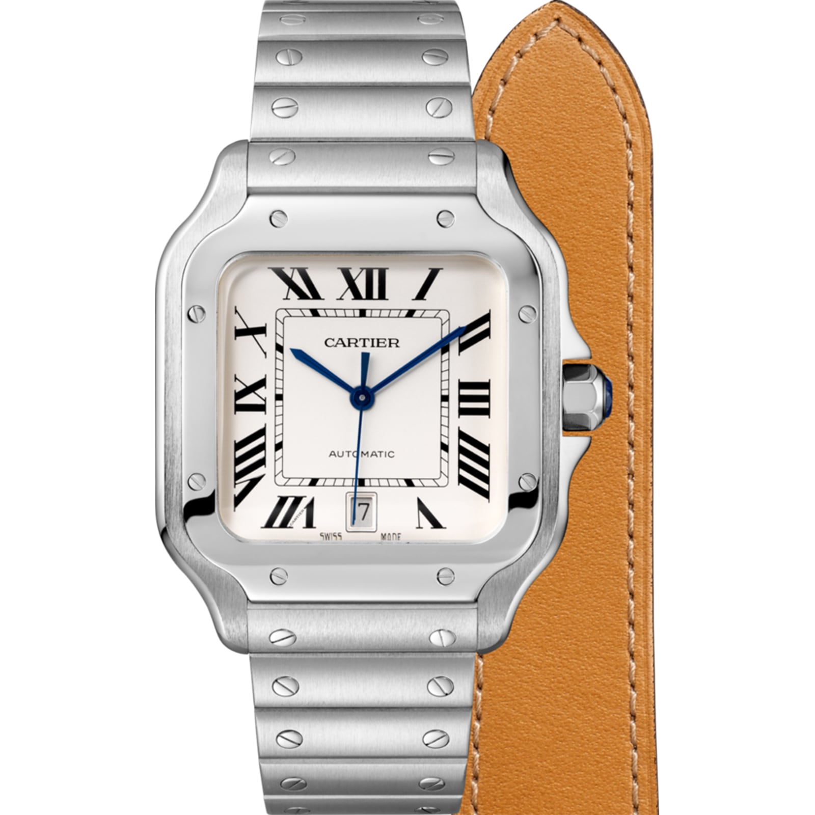 Cartier Santos de Cartier WSSA0018 - 40mm Steel Automatic Watch - Silver Dial - Image 3