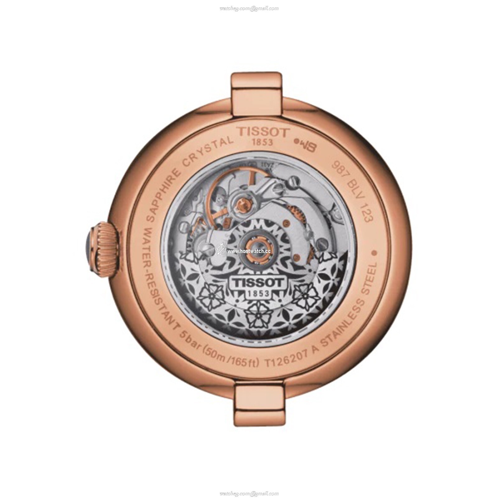 Tissot T-My Lady Automatic Watch | 29mm Silver Dial | Stainless Steel & Rose Gold - Image 2