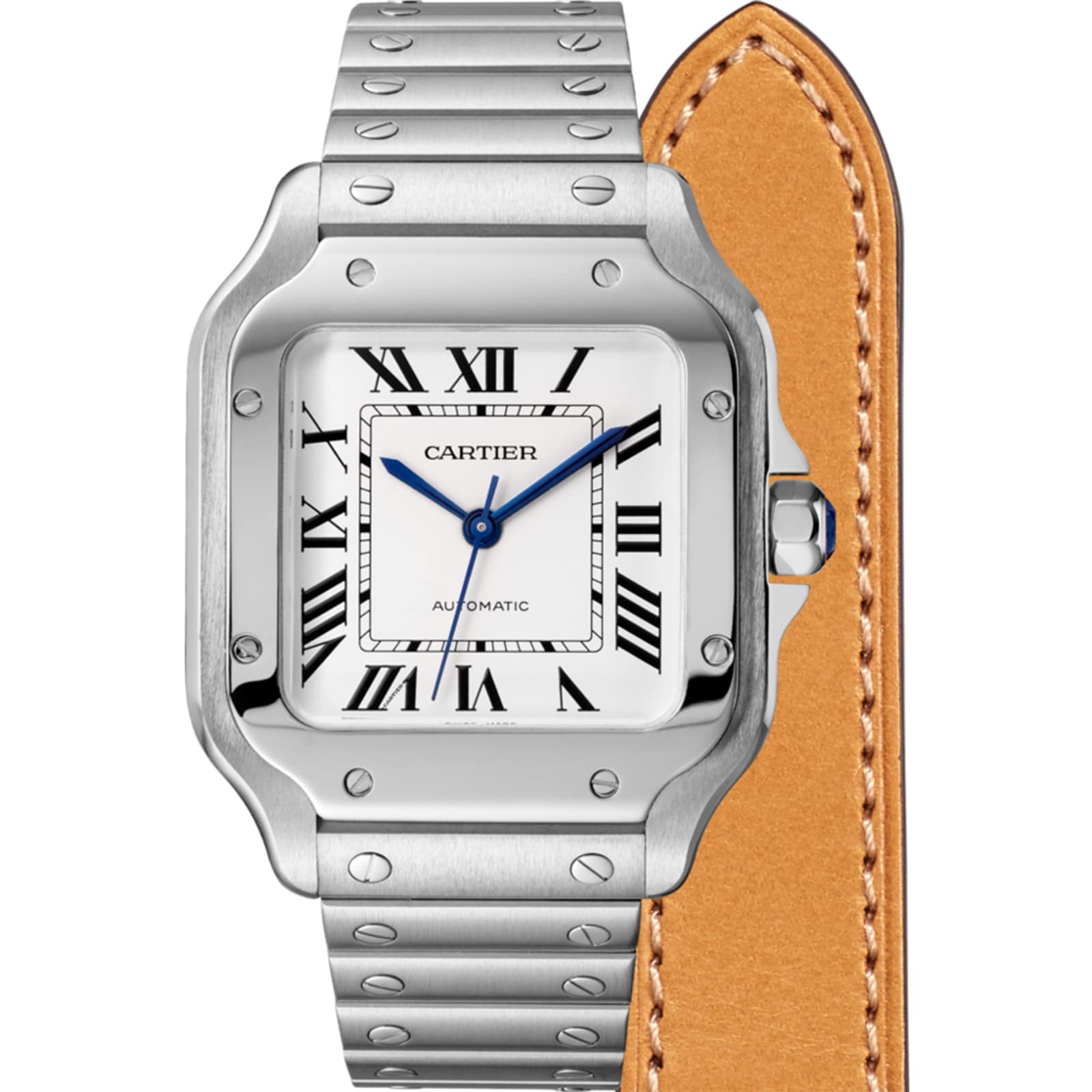 Cartier Santos de Cartier WSSA0029 - 35mm Steel Automatic Watch - Silver Dial - Image 3