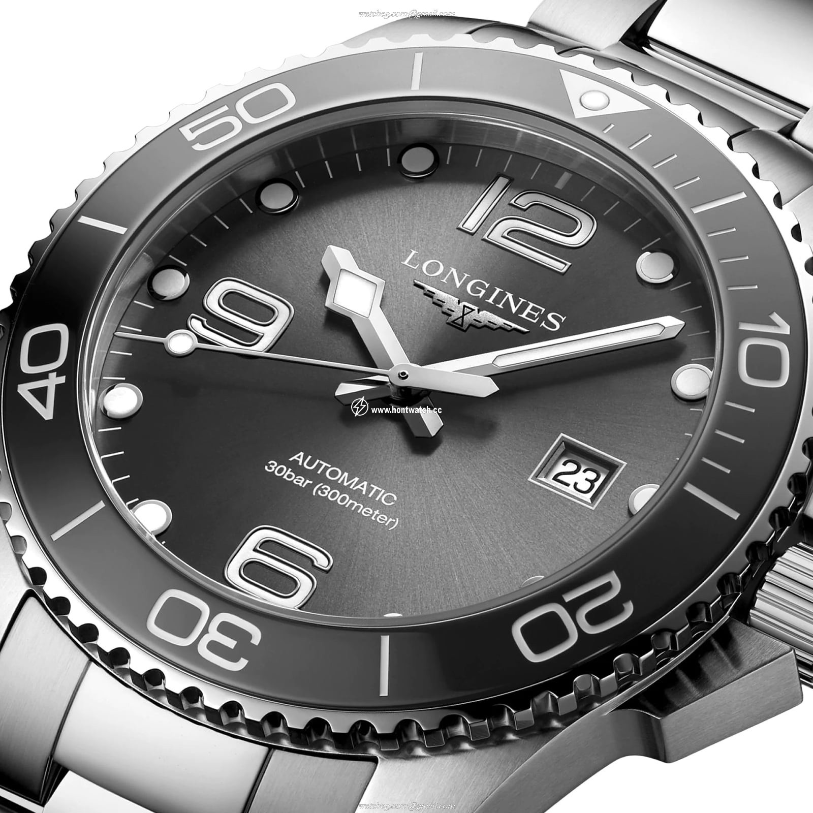 Longines HydroConquest Automatic Grey Watch - 43mm Stainless Steel - Image 2