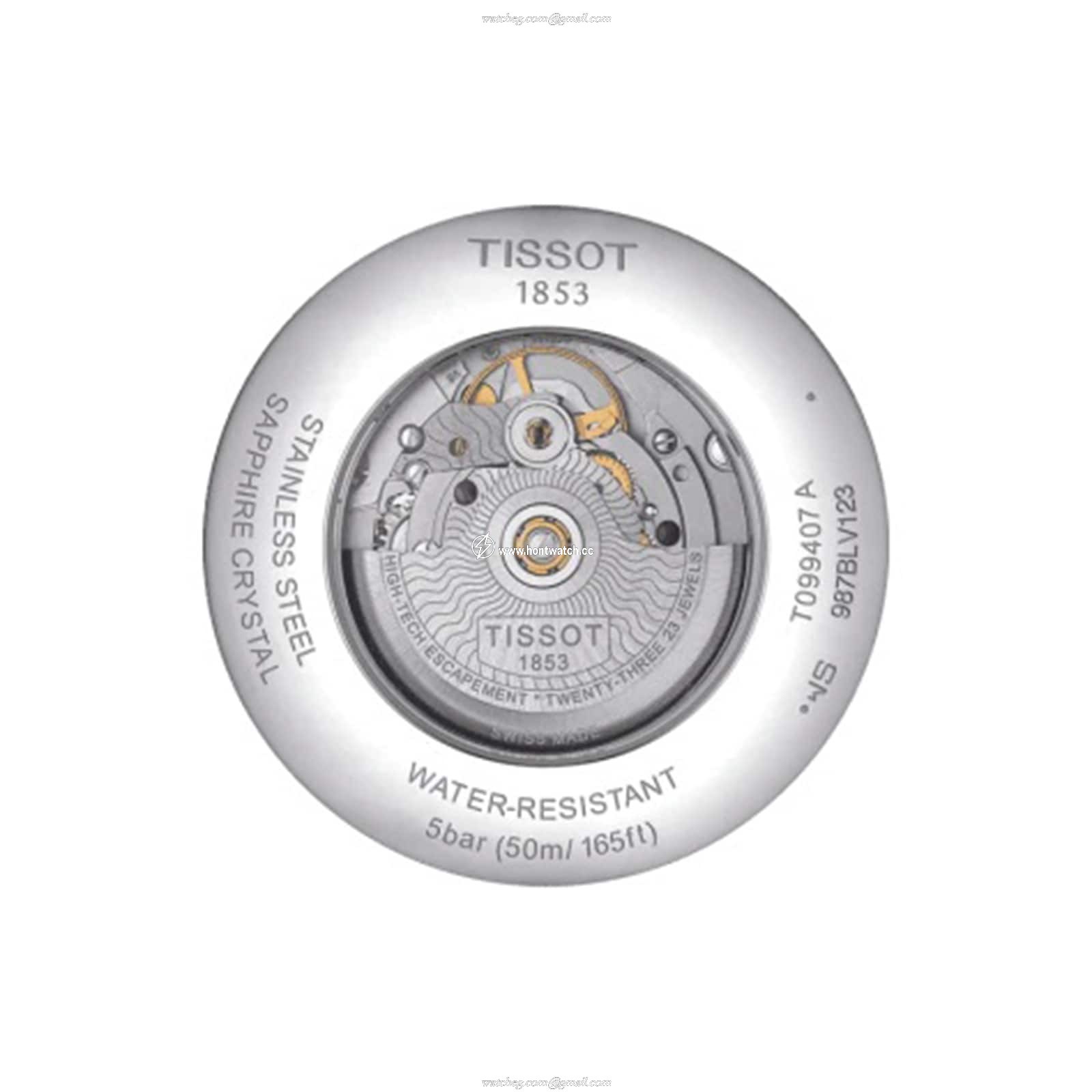 Tissot T-Classic Automatic Watch - 42mm Silver Dial - Stainless Steel & Rose Gold - Image 2