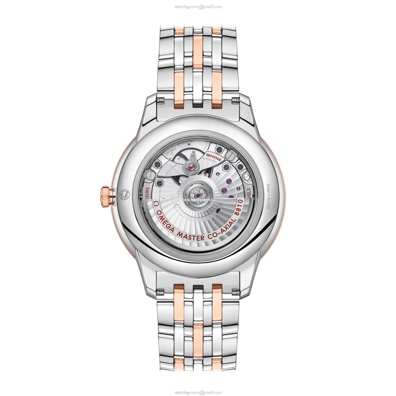 Omega De Ville Prestige Automatic Watch - 41mm Stainless Steel & Rose Gold - Beige Dial - Image 2