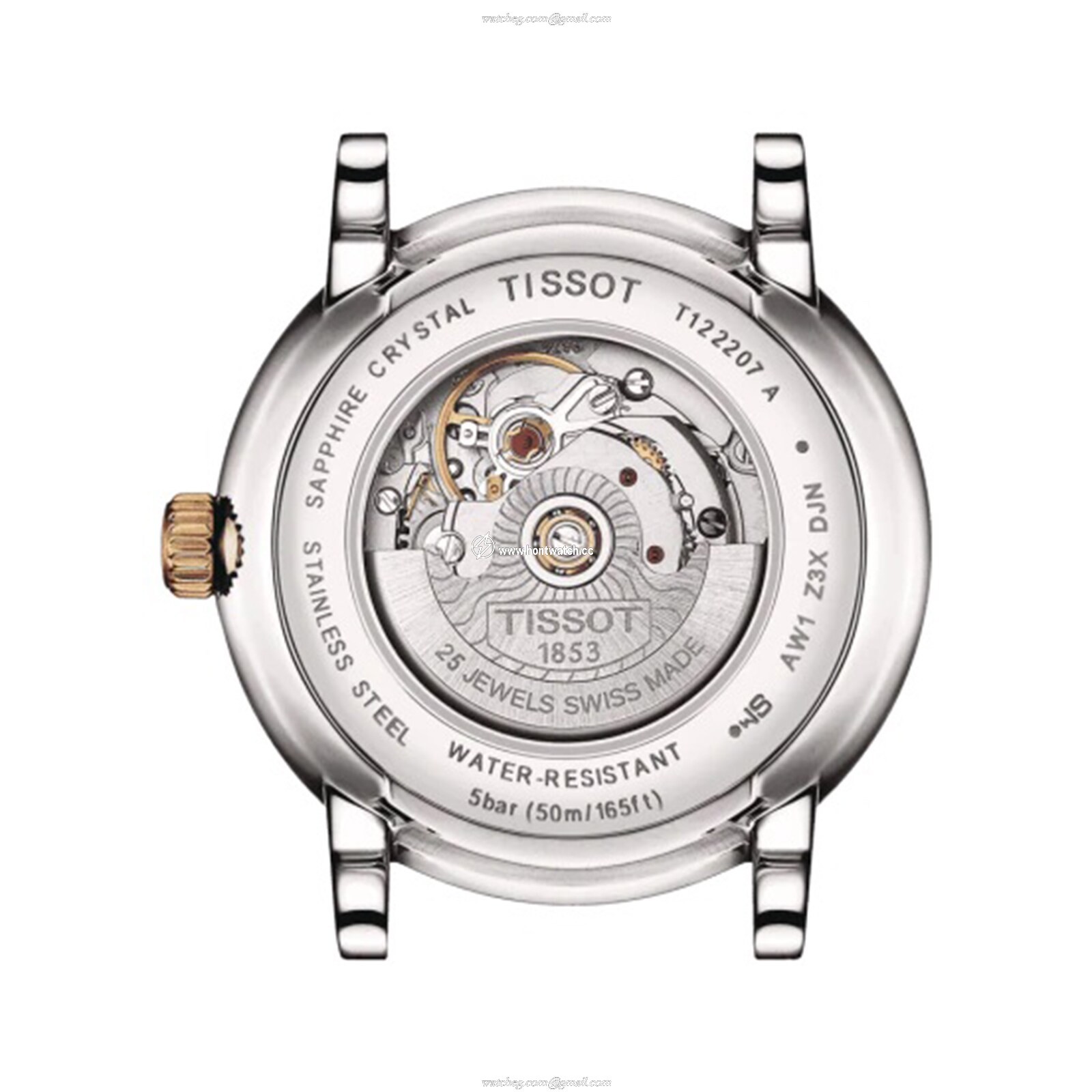 Tissot T-Classic Carson Automatic Watch | 30mm Silver Dial & Rose Gold - Image 2