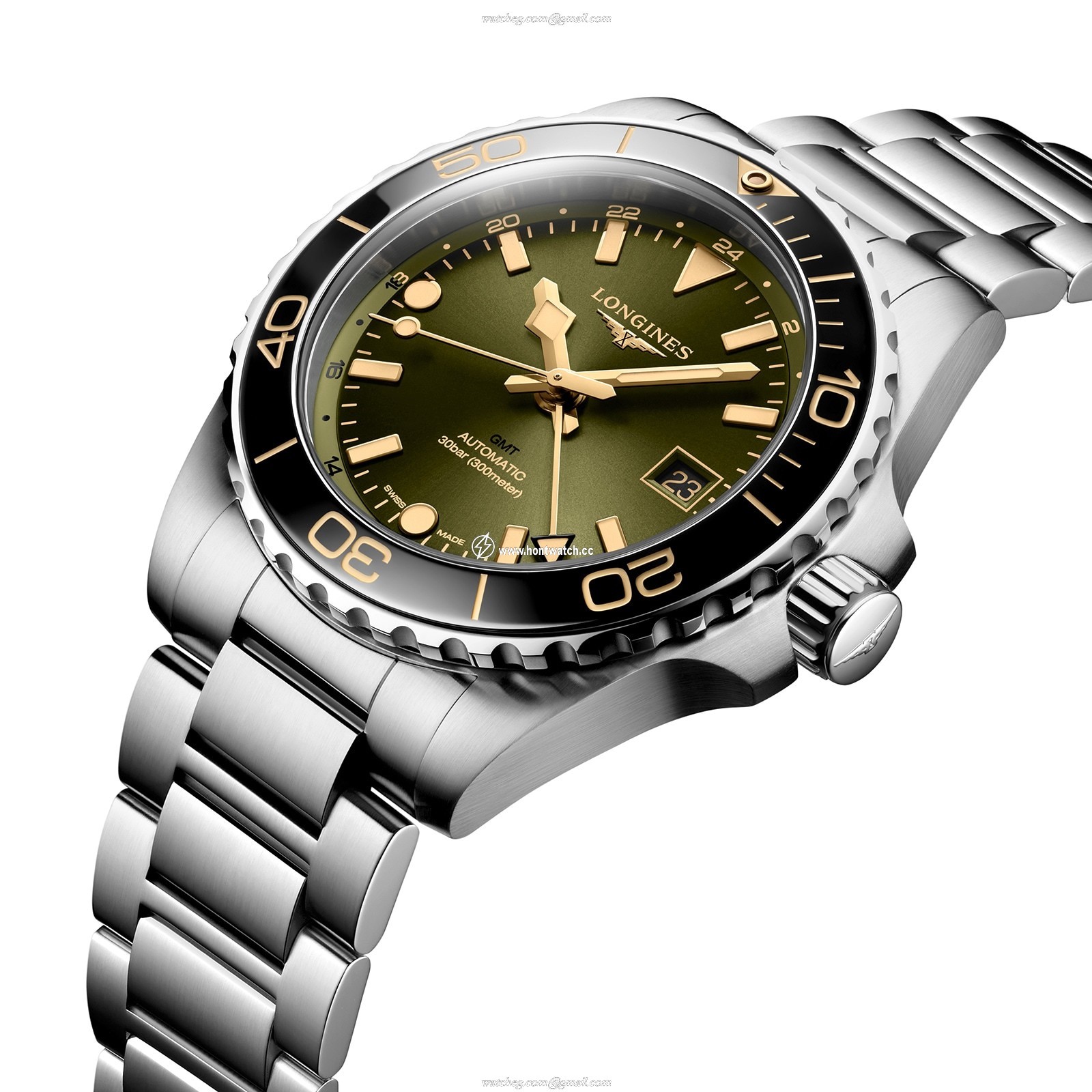 Longines HydroConquest L37904066 | 41mm Green Automatic | Stainless Steel & Ceramic - Image 2