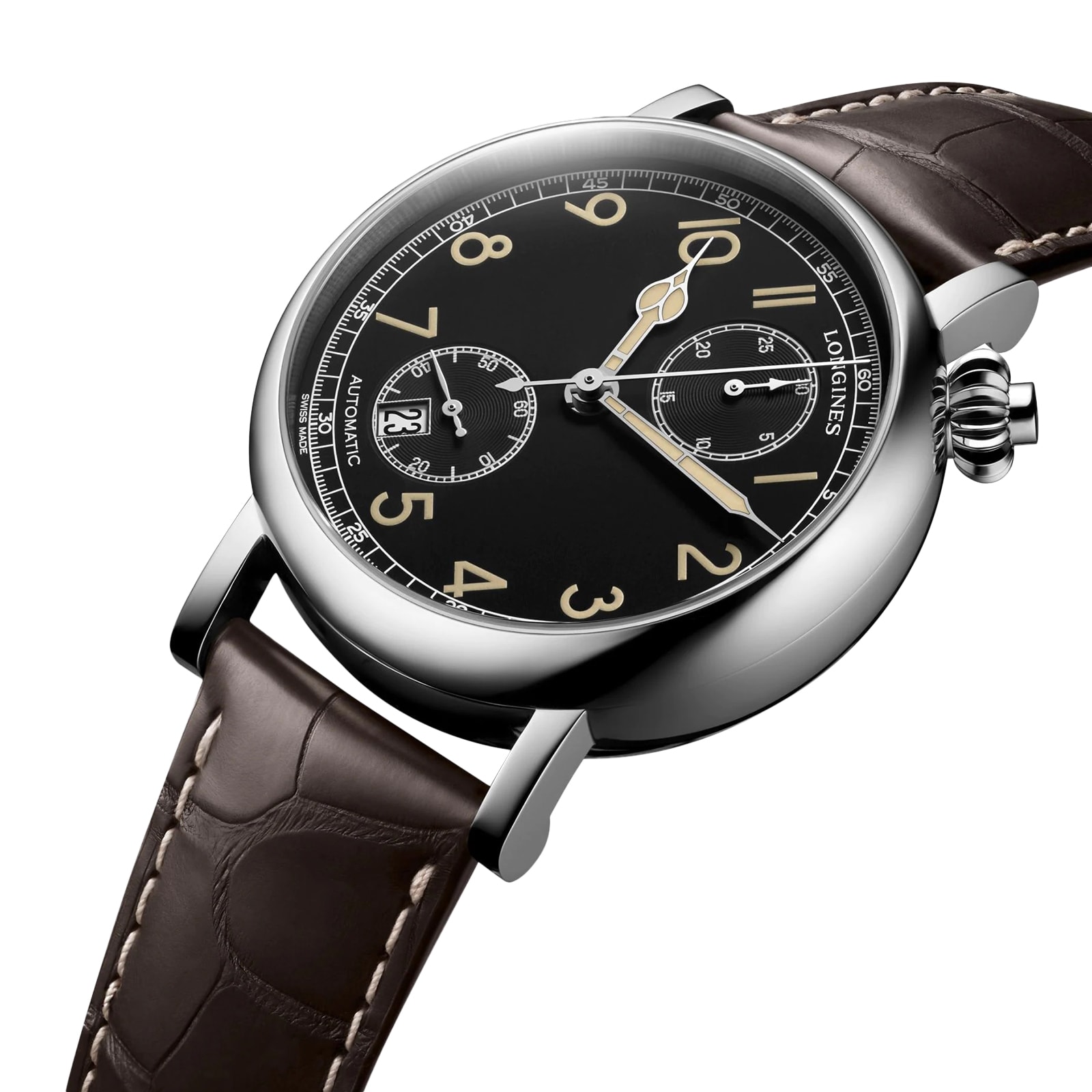 Longines Heritage Avigation L28124532 | 41mm Automatic Black Dial Watch - Image 3