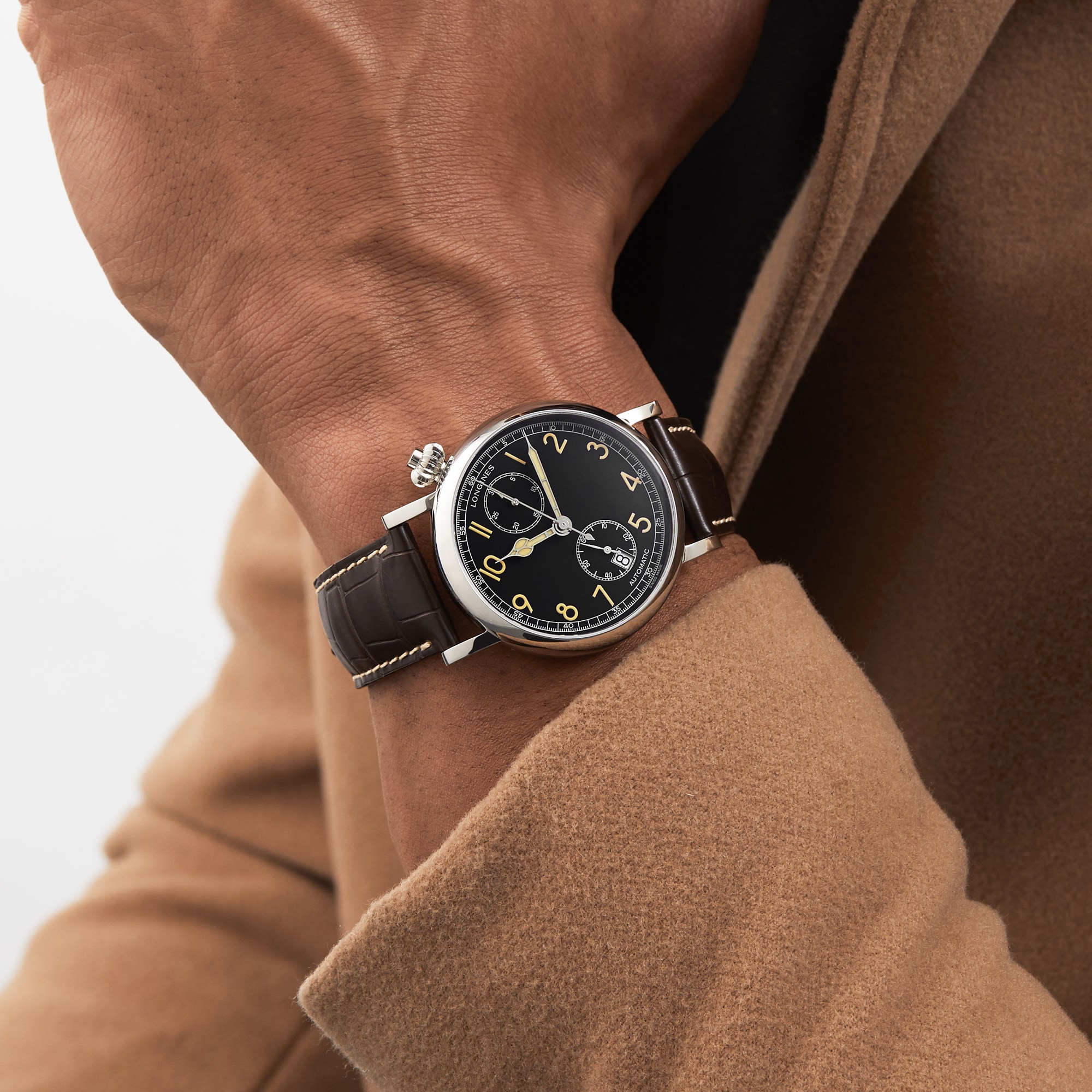 Longines Heritage Avigation L28124532 | 41mm Automatic Black Dial Watch - Image 4