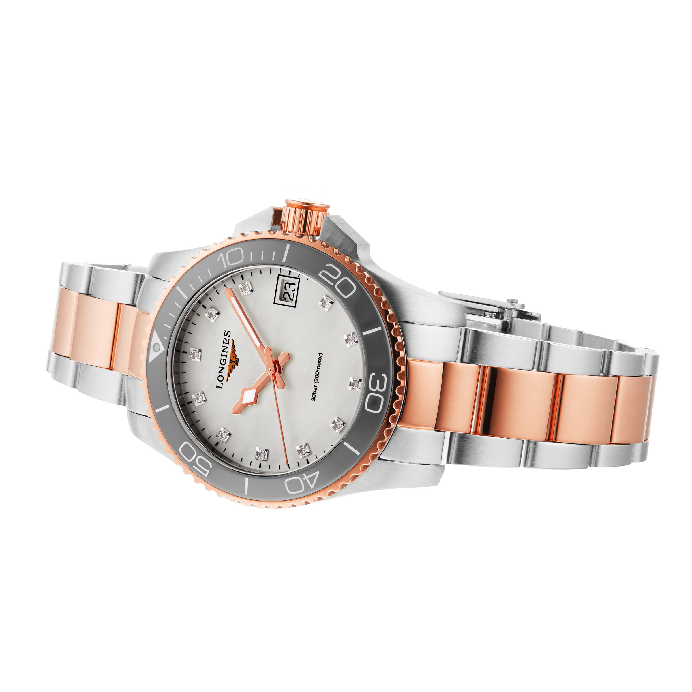 Longines HydroConquest L33703896 | 32mm Quartz | Mother of Pearl & Rose Gold - Image 3