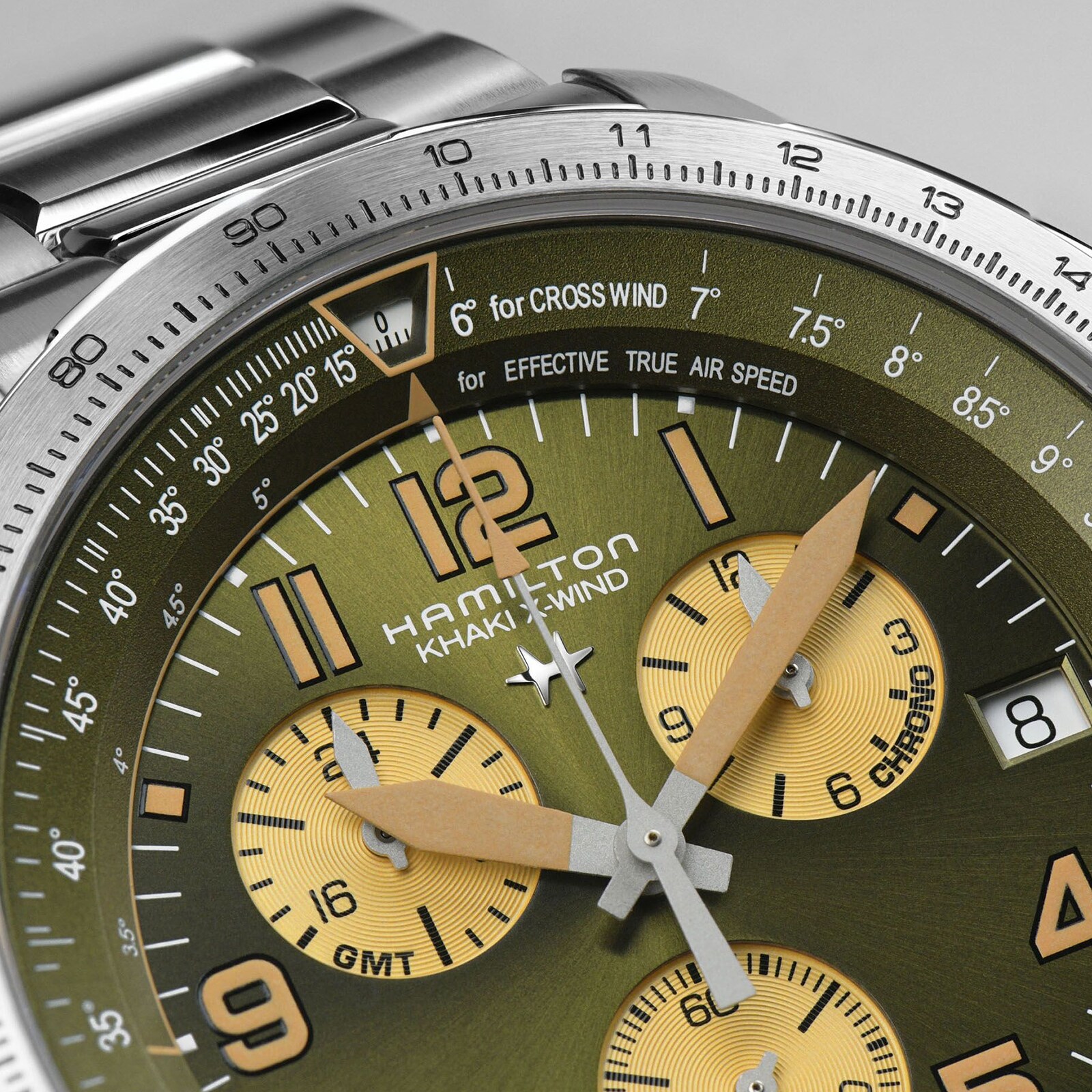 Hamilton Khaki Aviation H77932160 | 46mm Green Dial | Quartz | Stainless Steel - Image 4