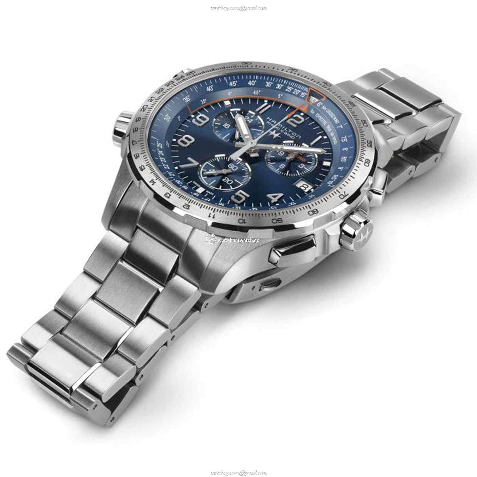 Hamilton Khaki Aviation H77922141 | 46mm Blue Dial | Quartz Chronograph - Image 2