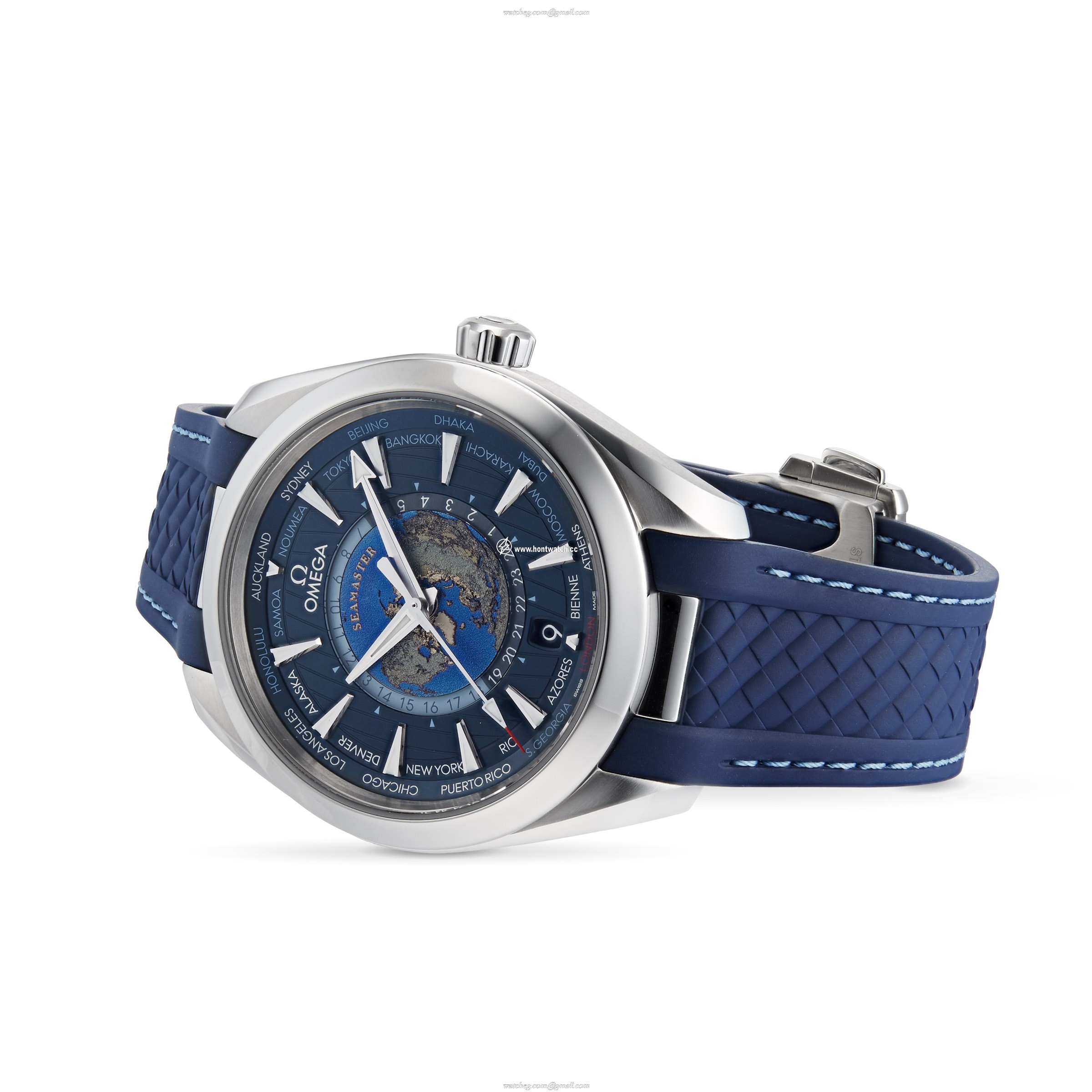 Omega Seamaster Aqua Terra Worldtimer 43mm Blue Dial Automatic Watch - Image 2