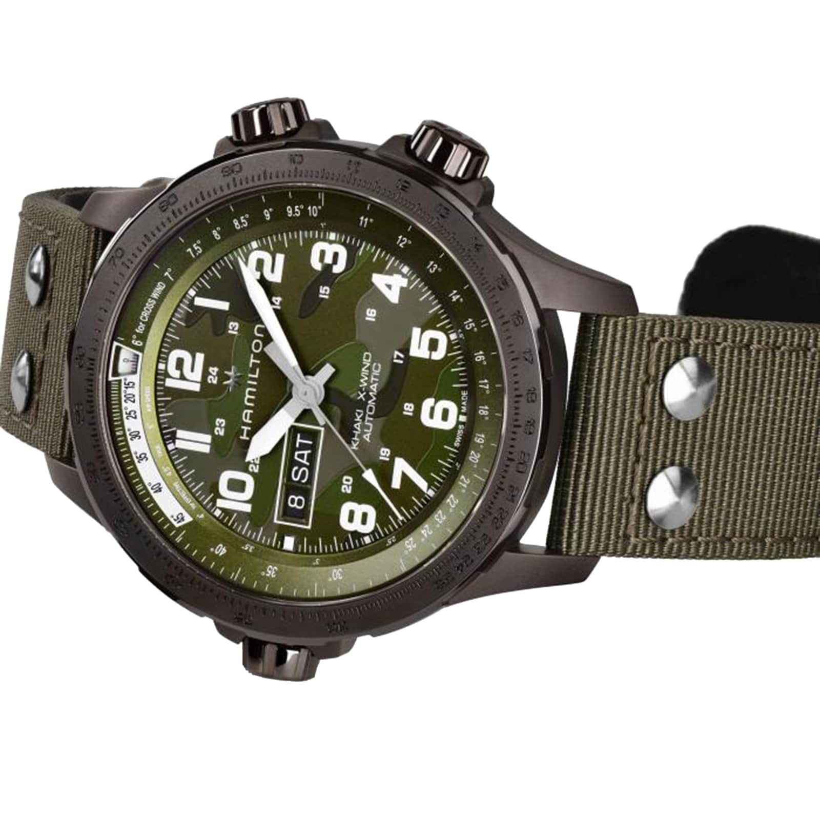 Hamilton Khaki Aviation H77775960 Automatic Green Dial - 45mm Stainless Steel - Image 3