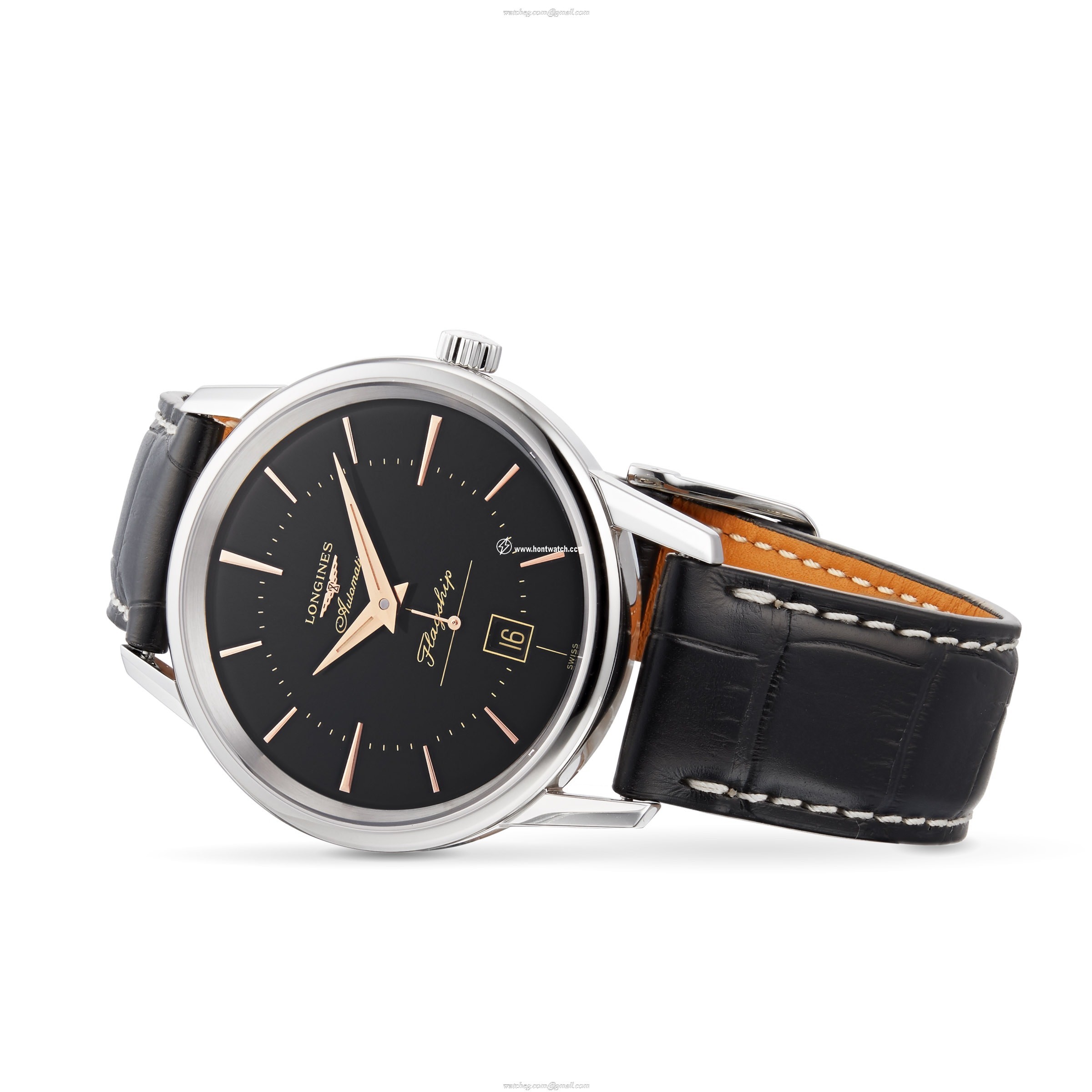 Longines Heritage L47954580 Automatic Watch - Black Dial - 38.5mm Stainless Steel - Image 2