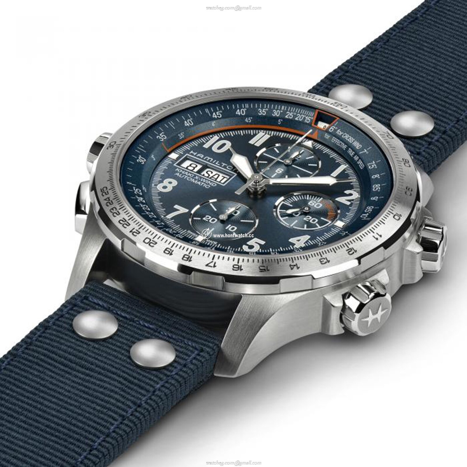 Hamilton Khaki Aviation H77906940 Automatic Blue Watch - 45mm Stainless Steel - Image 2