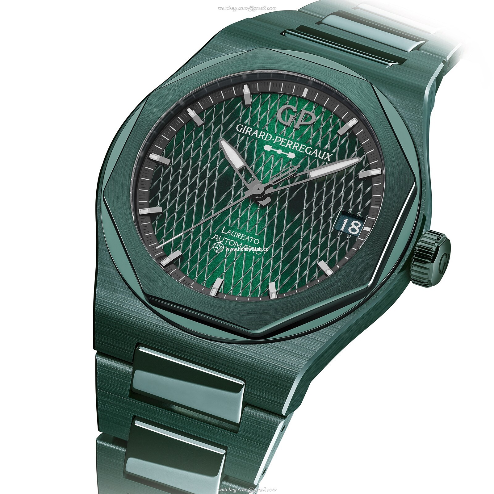 Girard-Perregaux Laureato 42mm Ceramic Automatic Green Watch | Aston Martin - Image 2