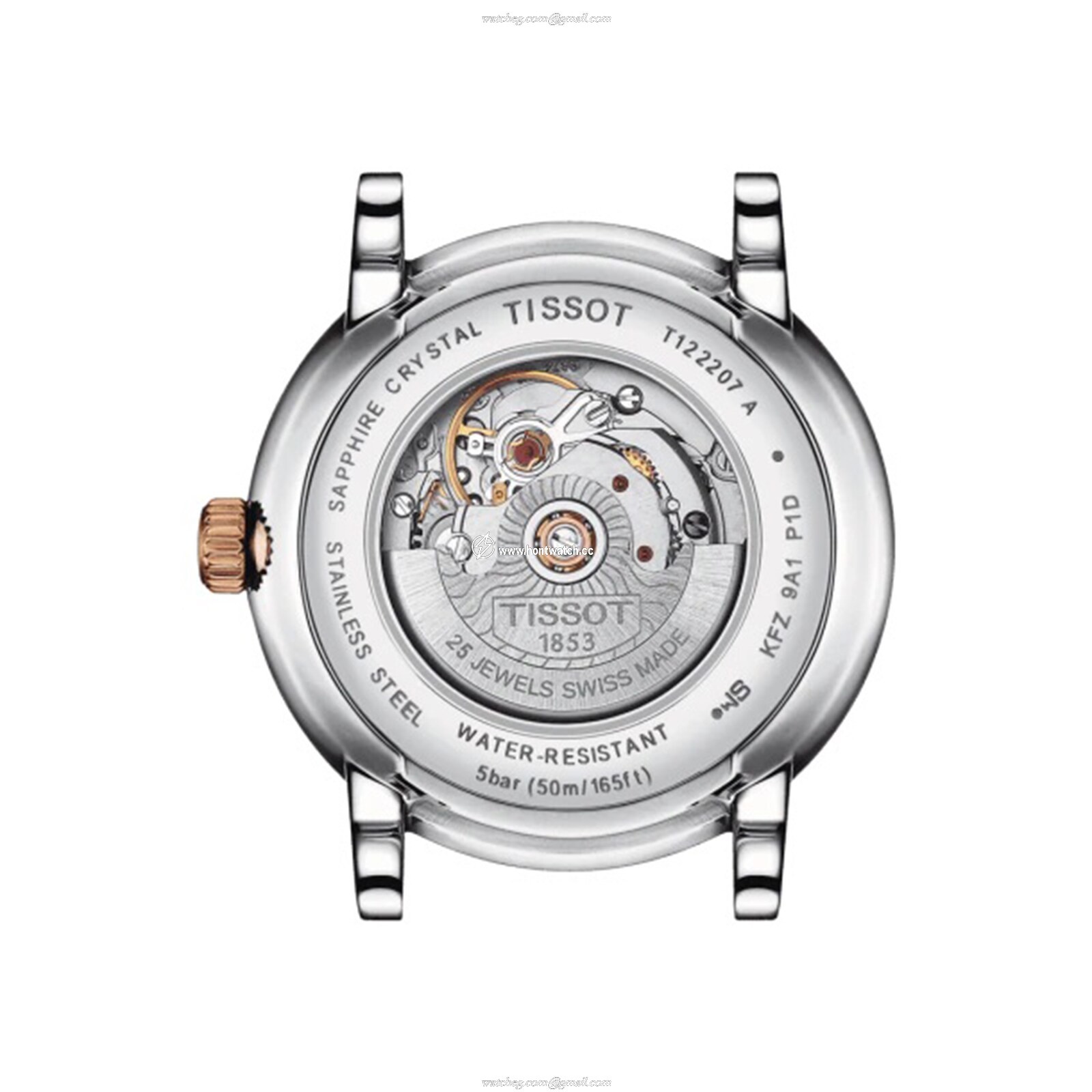 Tissot T-Classic Automatic Diamond Watch | 30mm Cream Dial | Rose Gold Steel - Image 2
