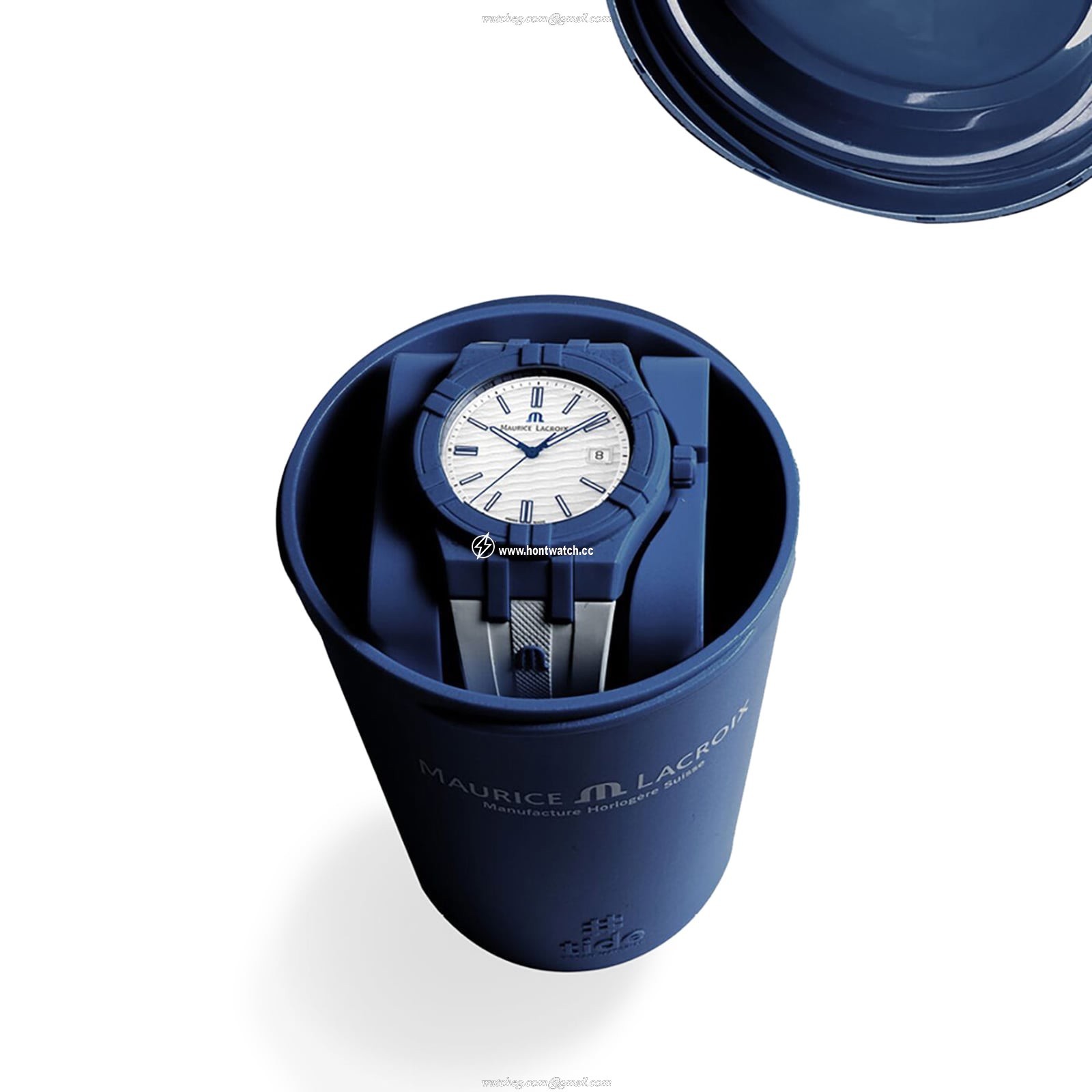Maurice Lacroix Aikon Quartz Watch - White Dial 40mm - Rubber Strap - Image 2