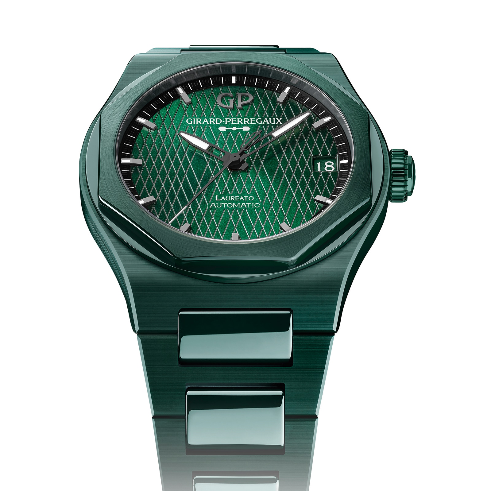 Girard-Perregaux Laureato 42mm Ceramic Automatic Green Watch | Aston Martin - Image 4