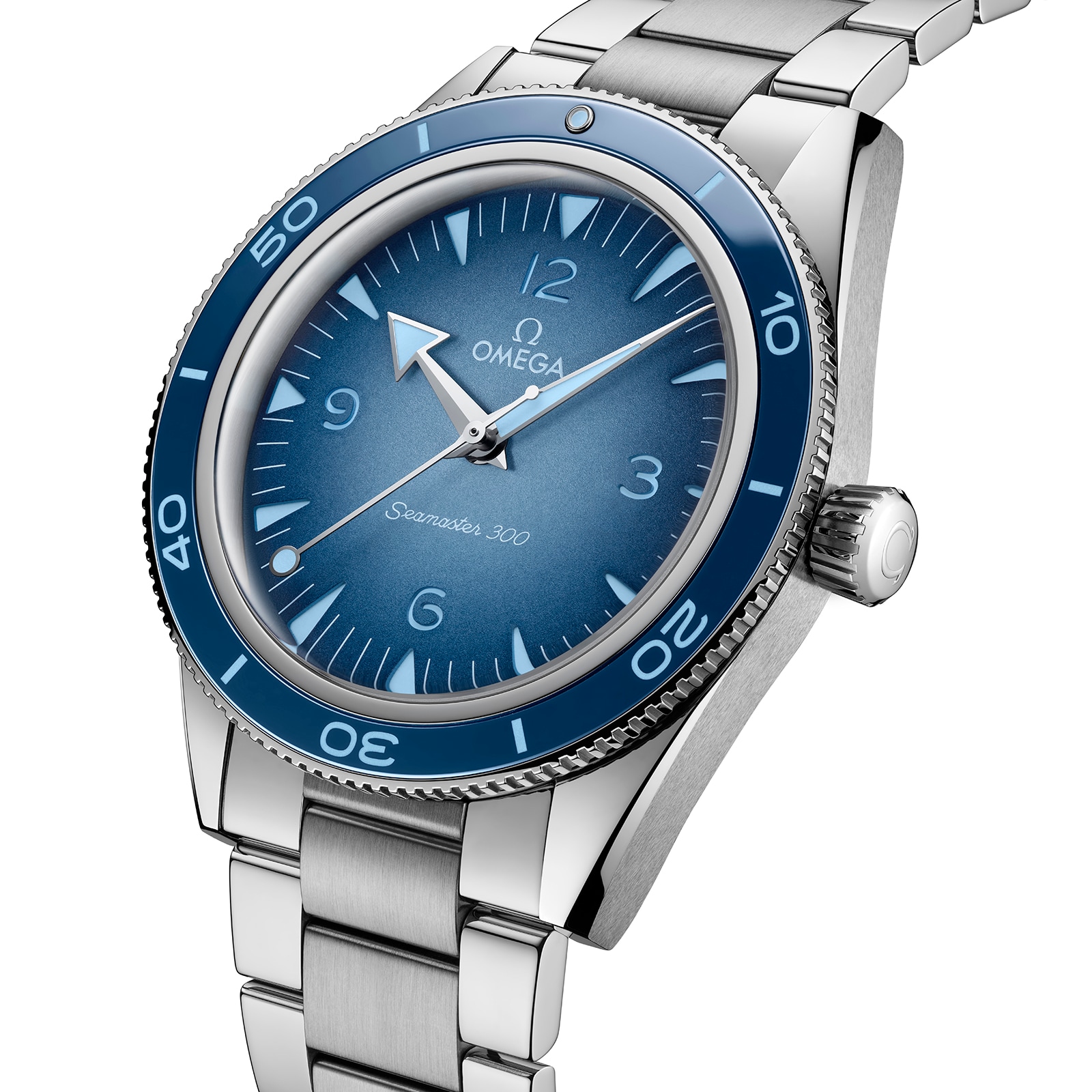 Omega Seamaster 300 Automatic Blue Dial 41mm Stainless Steel Replica Watch - Image 3