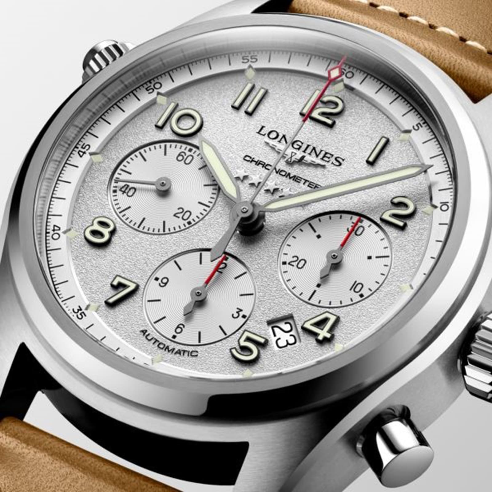 Longines Spirit L38204732 | 42mm Automatic Watch | White Dial Stainless Steel - Image 4
