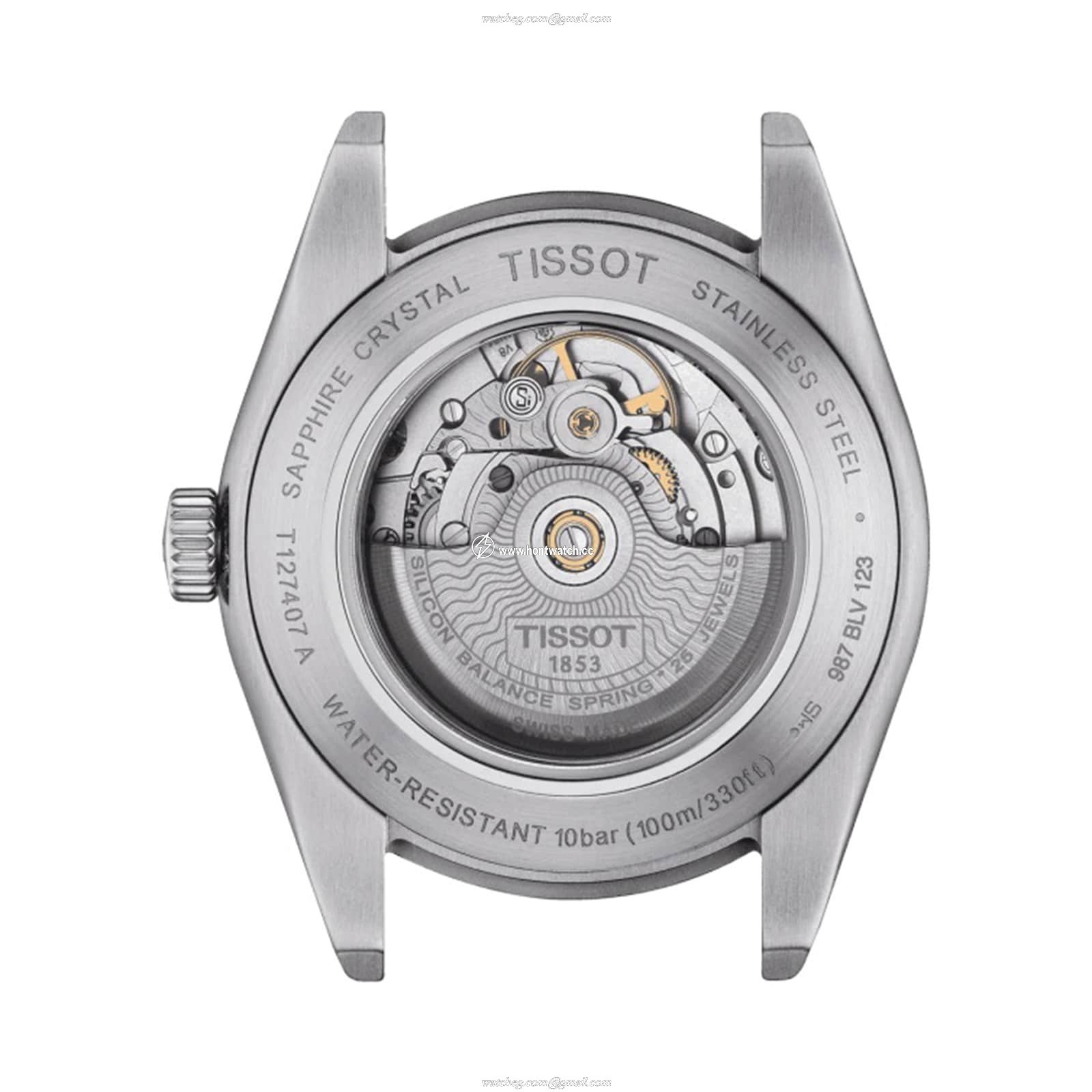 Tissot T-Classic Gentleman Automatic Watch - 40mm Silver Dial | Leather Strap - Image 2