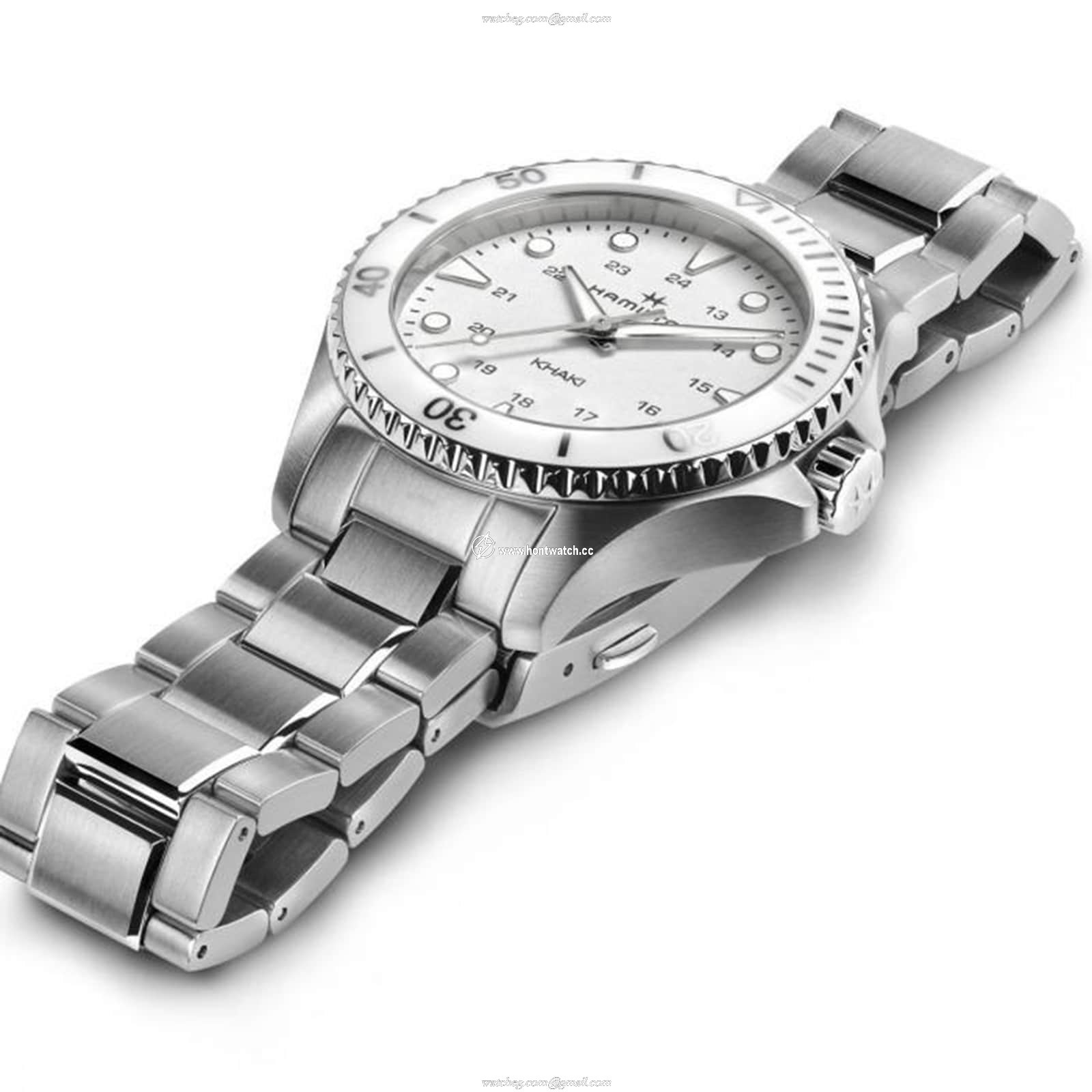 Hamilton Khaki Navy H82221110 | 37mm Stainless Steel | Quartz White Dial - Image 2