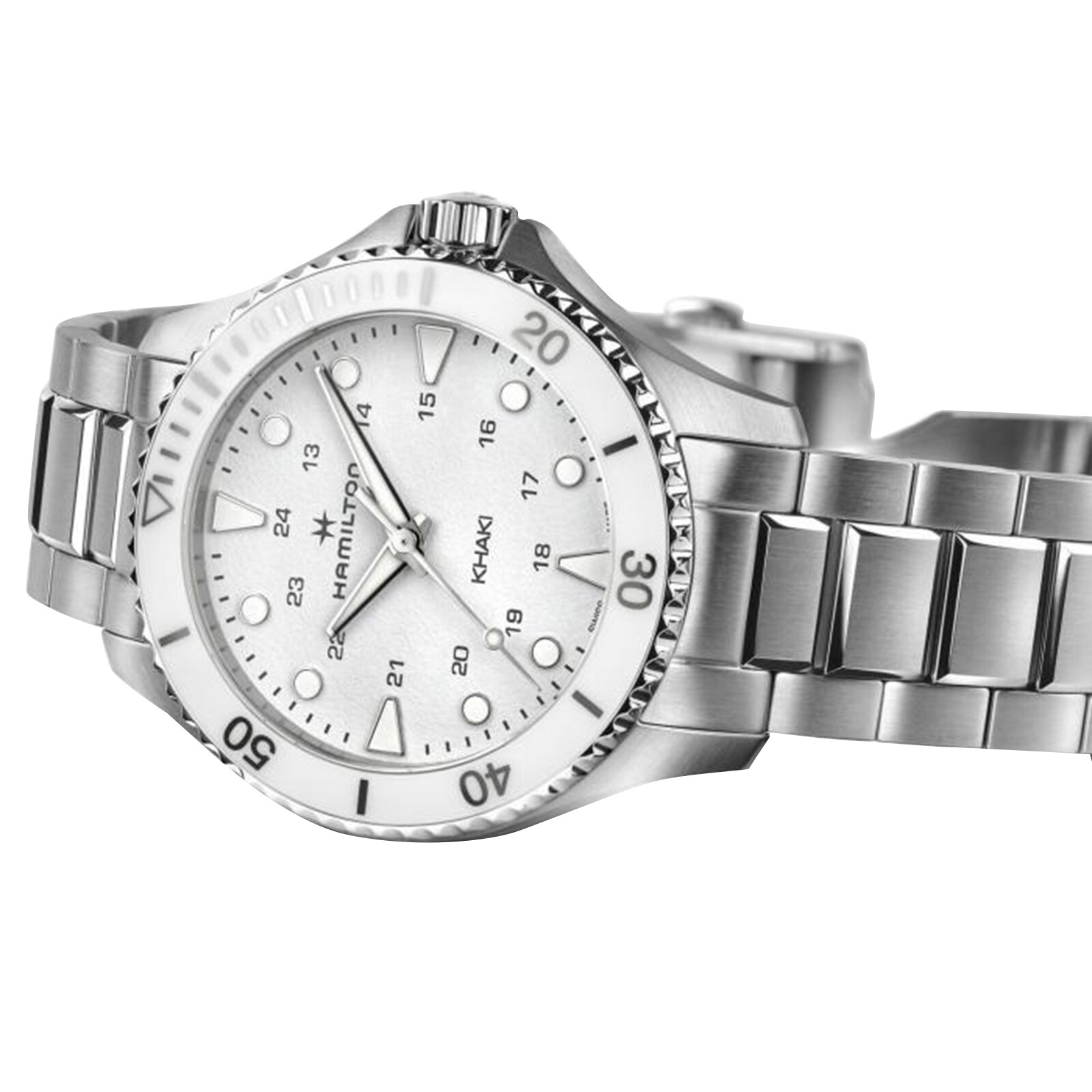 Hamilton Khaki Navy H82221110 | 37mm Stainless Steel | Quartz White Dial - Image 3