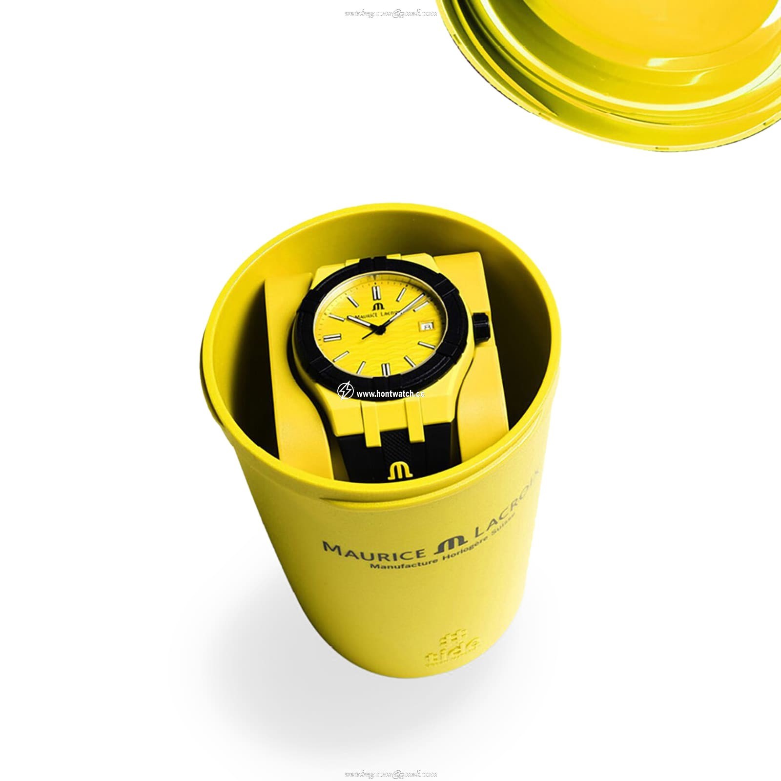 Maurice Lacroix Aikon Quartz Watch - Yellow Dial - 40mm Plastic Case - Image 2