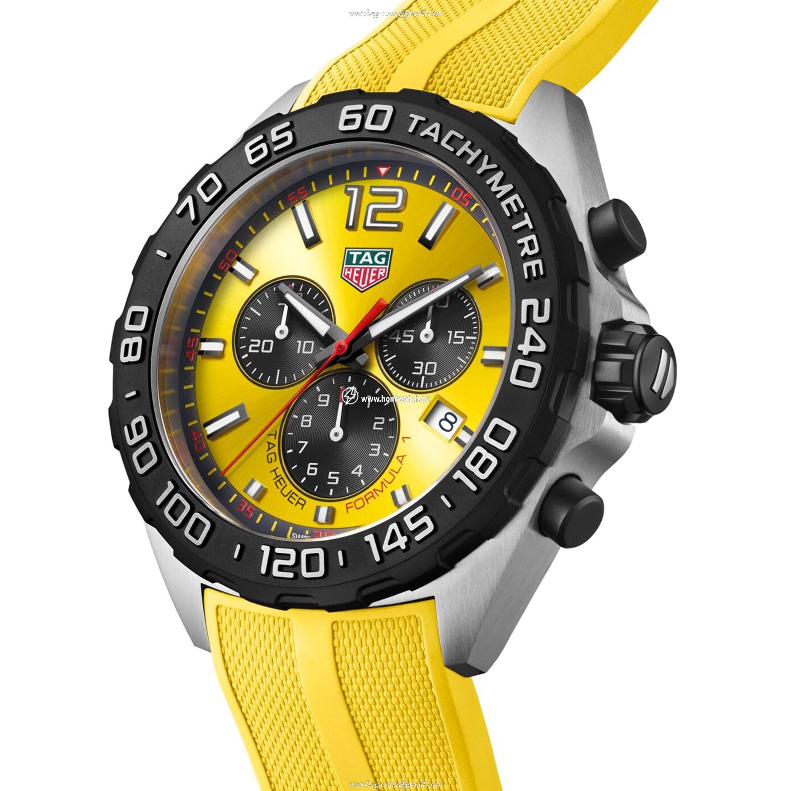 TAG Heuer Formula 1 CAZ101AM Quartz Watch - 43mm Yellow Dial & Stainless Steel - Image 2